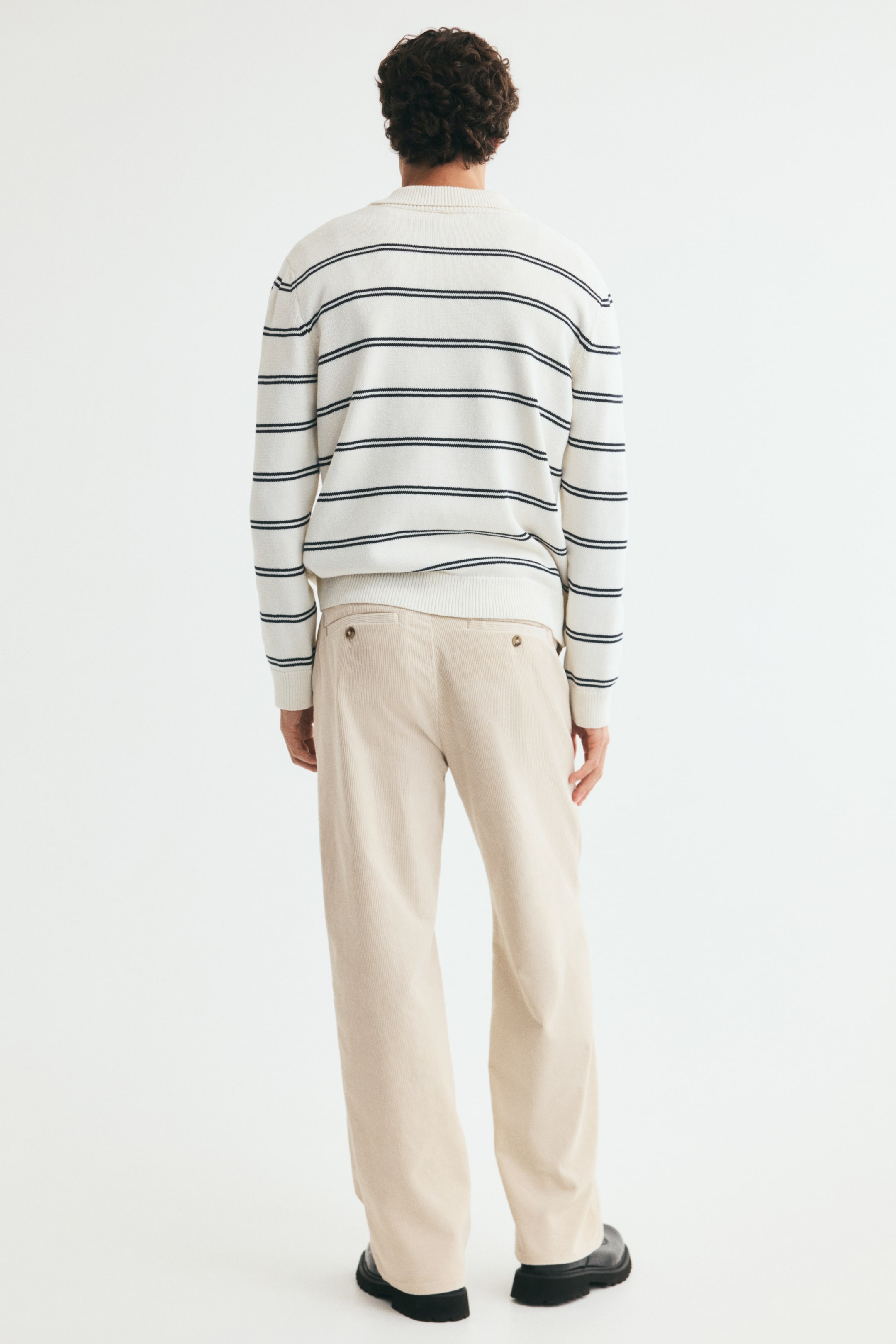 Pantalon décontracté en velours côtelé