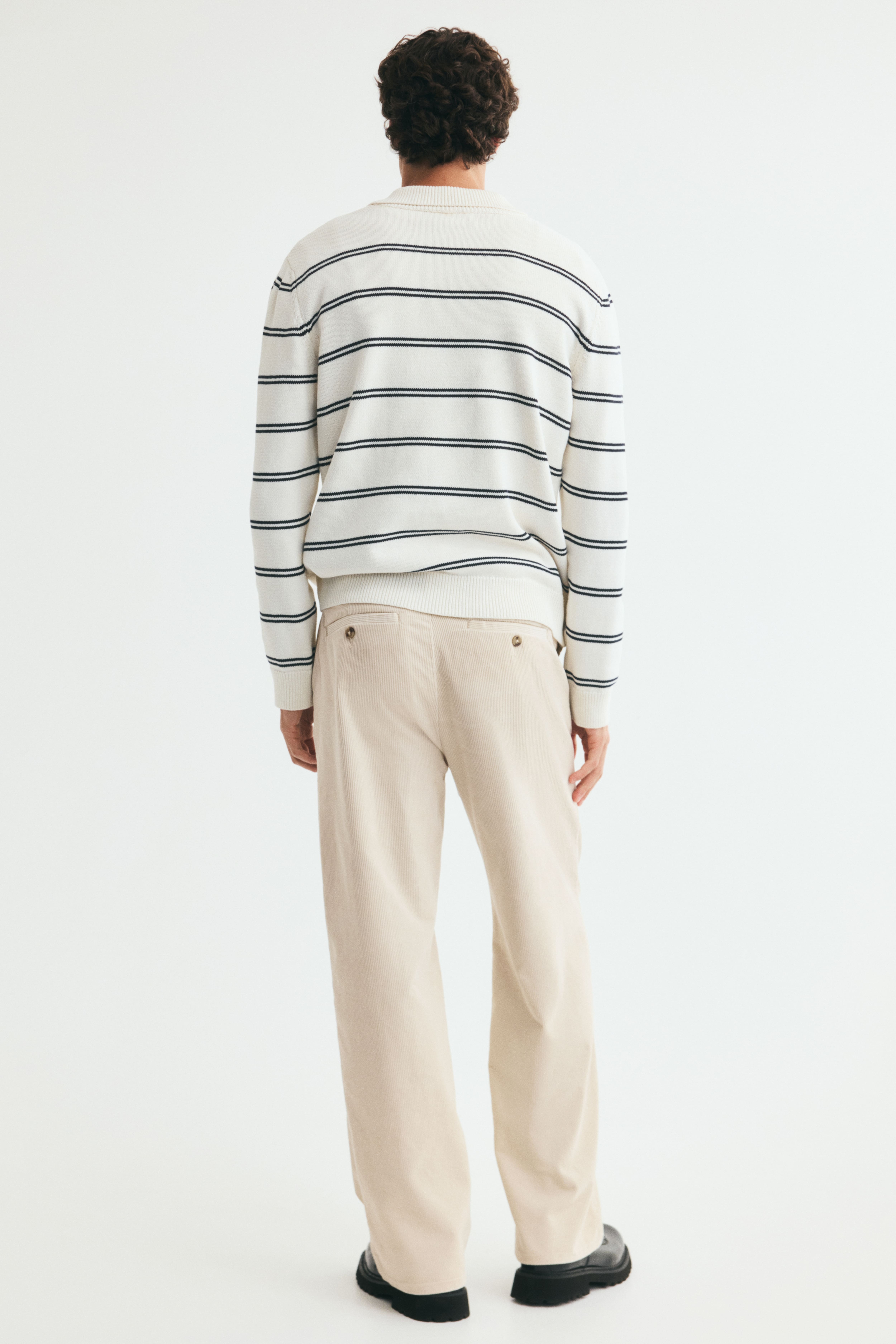 Pantalon décontracté en velours côtelé