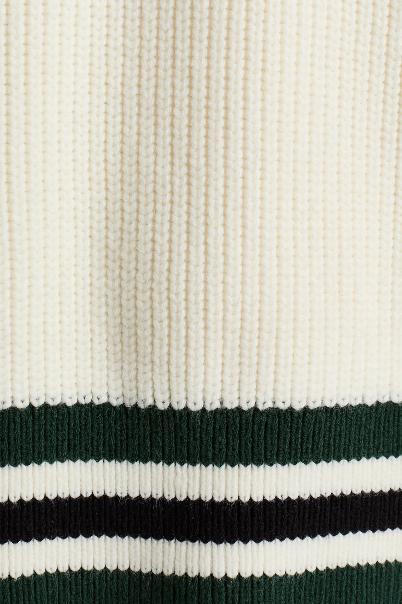 Relaxed Fit Rib-knit jumper - Cream/Stripes - 4