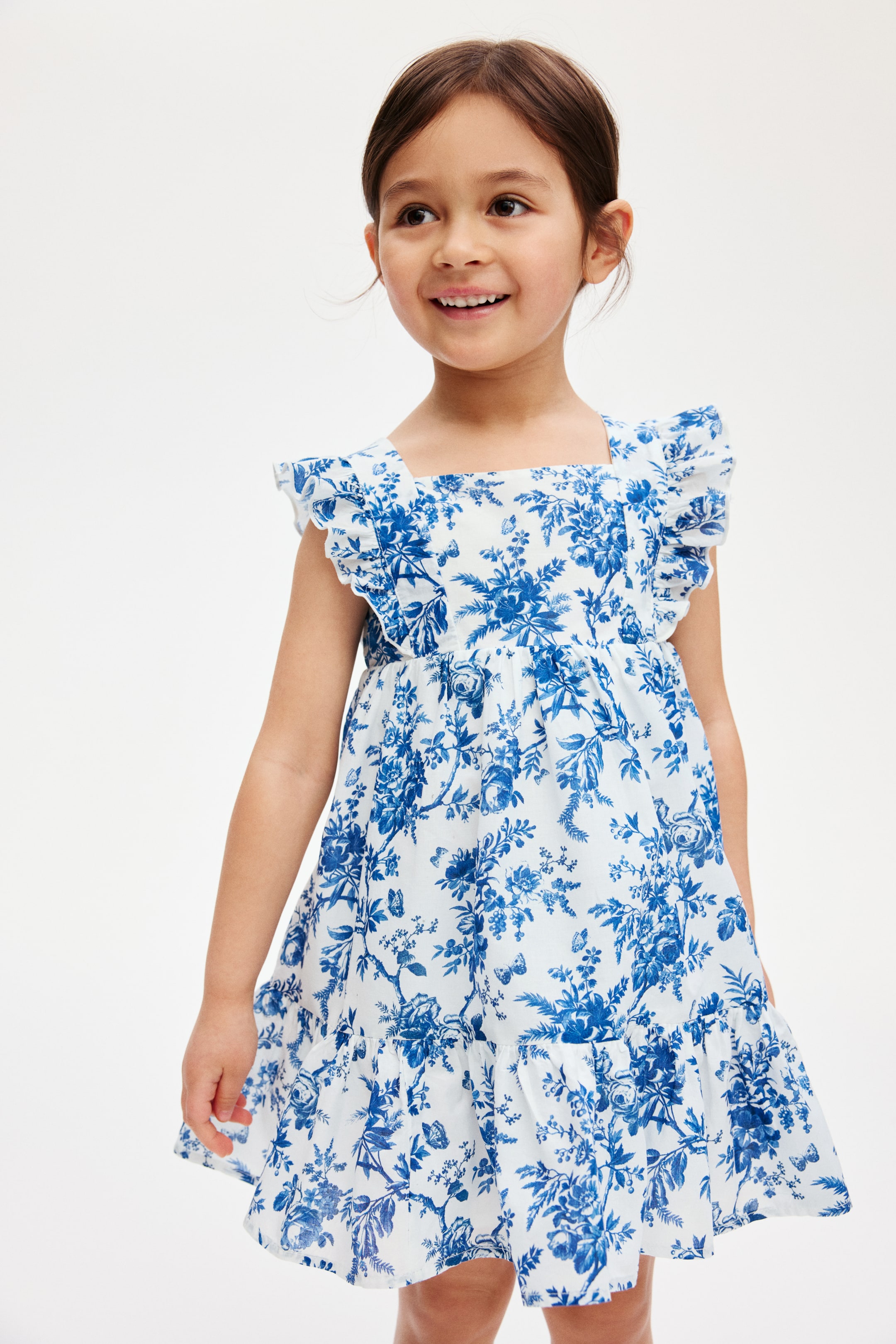 Robe volantée en coton