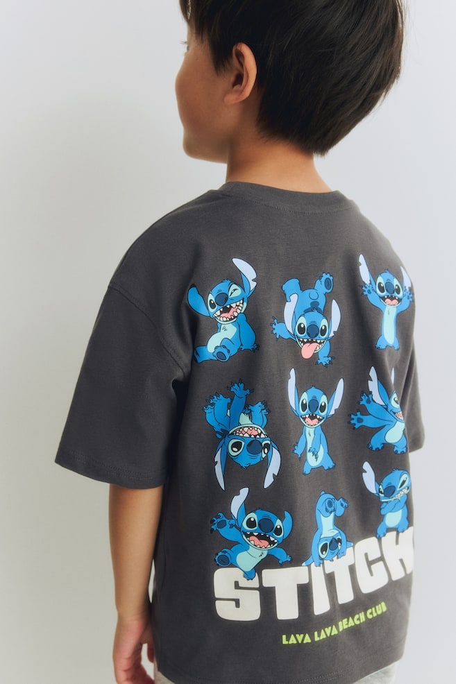 Oversized Printed T-Shirt - Dark gray/Lilo & Stitch/Red/Cars/White/Mickey Mouse/Bright blue/Hot Wheels/Green/Minecraft/Green/Among Us/White/Stumble Guys/Gray melange/Minecraft/Blue/Sesame Street/White/Pokémon - 3