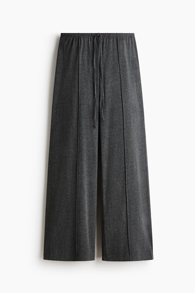 Cotton-Blend Pajama Pants - Dark gray melange/Dark brown/leopard print/Cream/polka dot - 1
