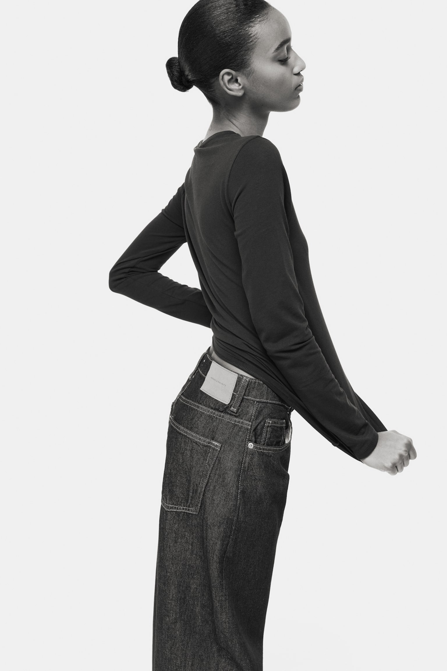 Áo ôm vải cotton - Màu xanh tím than/Màu trắng/Màu đen - 3