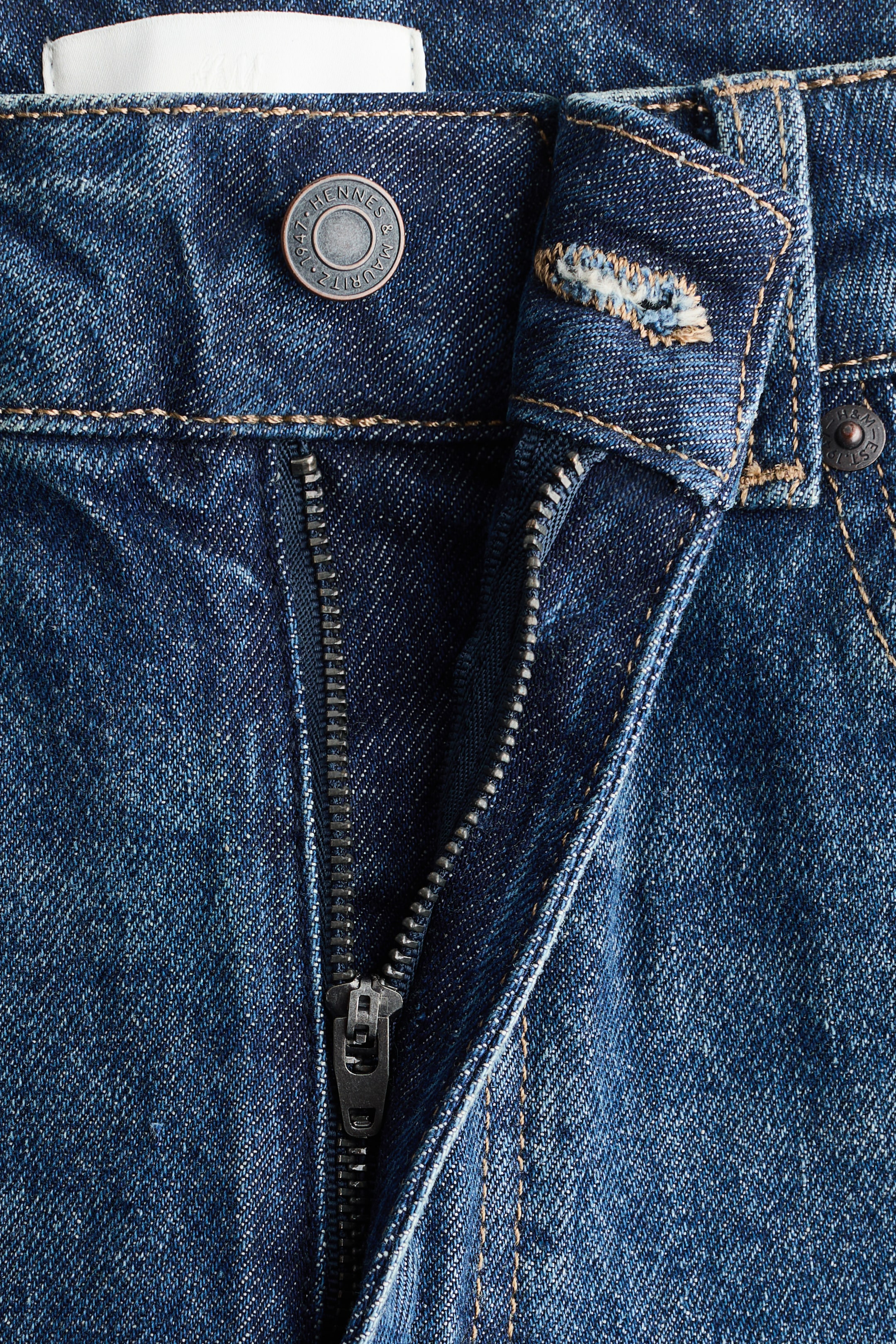 Vezi imaginea mai mare: Mom Slim Fit High Waist Ankle Jeans - Albastru-denim - FEMEI | H&M RO 7