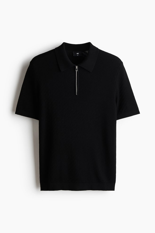 Polo strutturata Slim Fit - Nero/Beige/Marrone scuro/Blu navy - 1