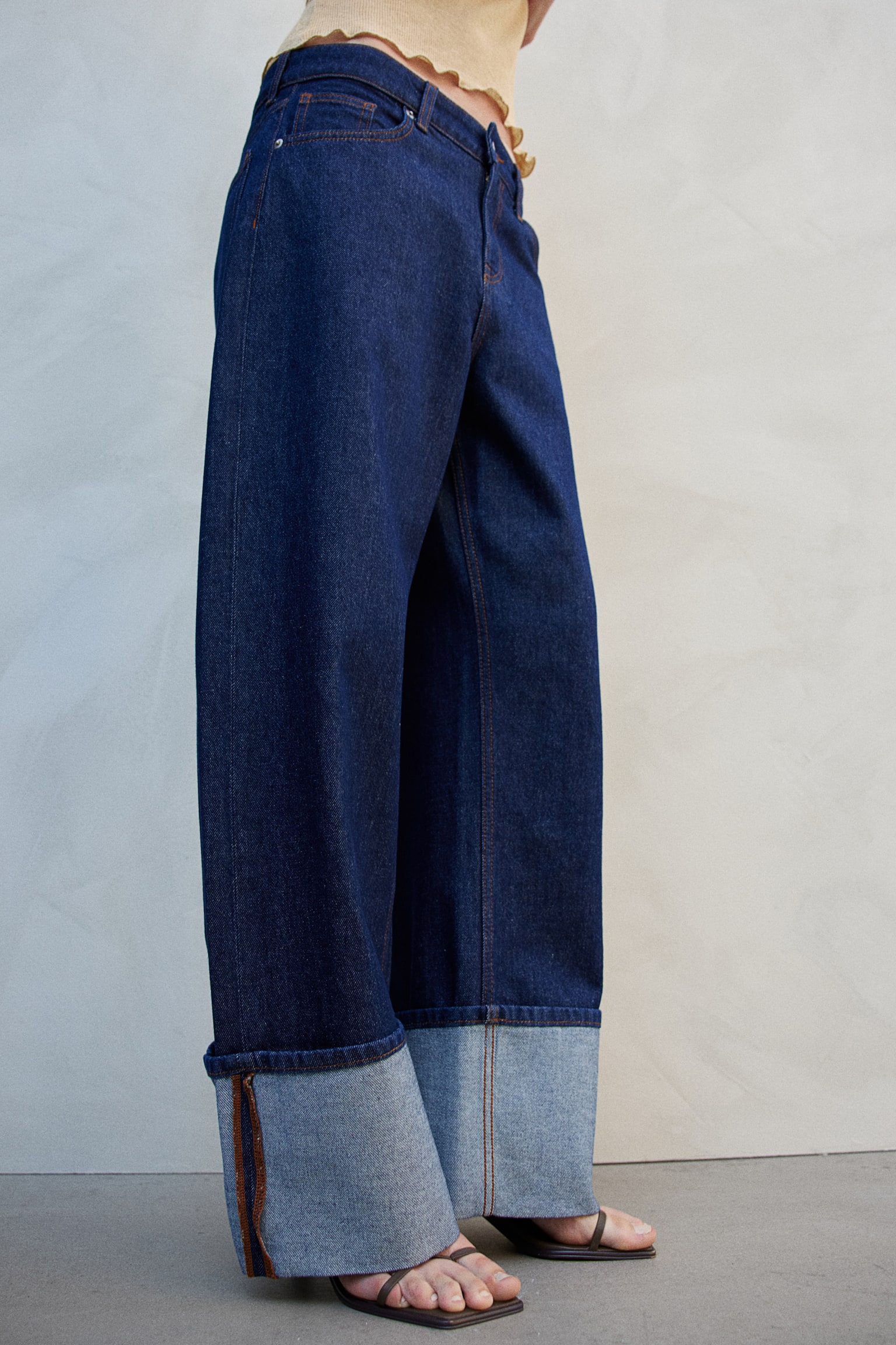 Baggy Wide Low Jeans - Dark denim blue/Dark denim blue/Light denim blue - 4