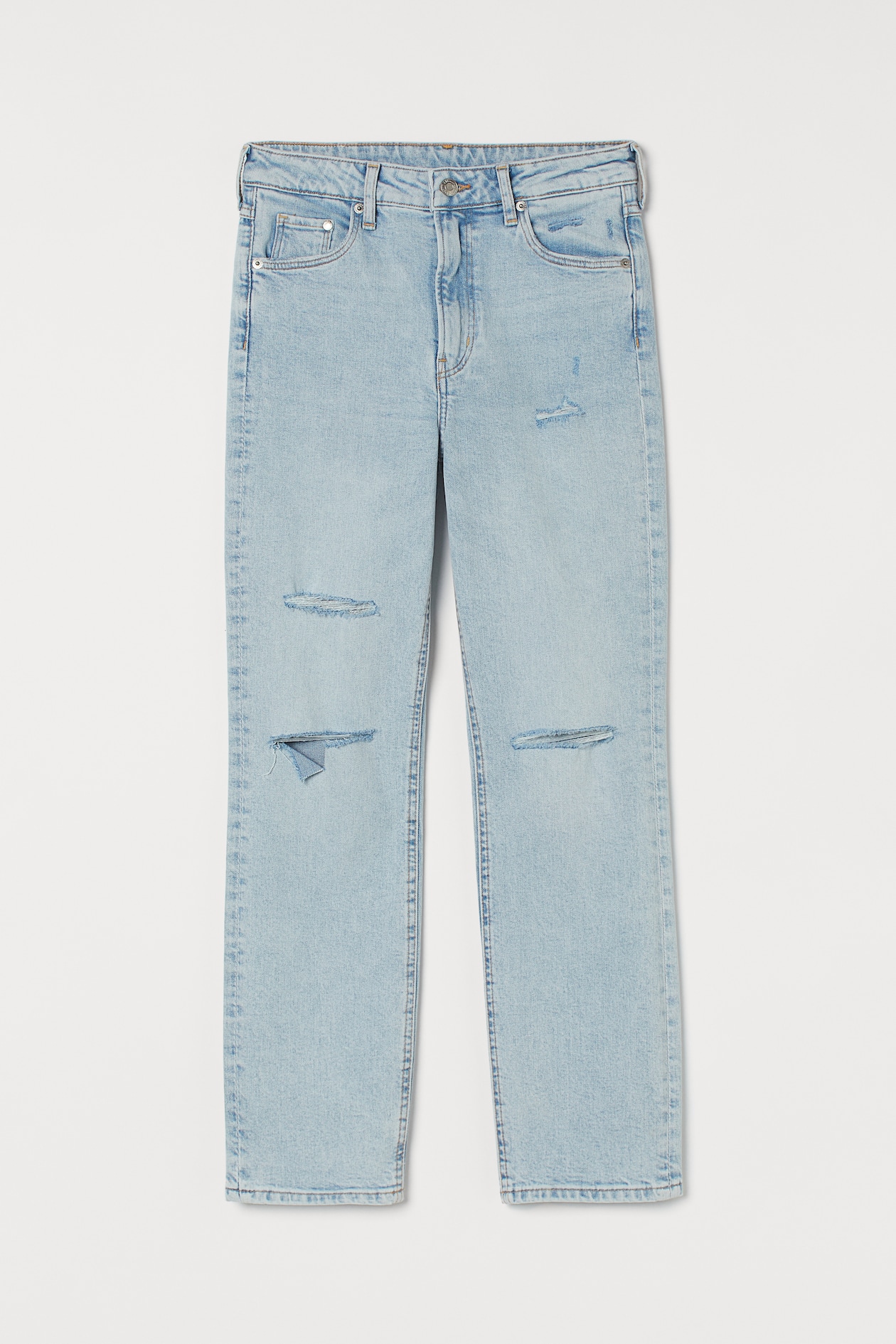 Vintage Slim High Ankle Jeans - High waist - Ankle-length - Light denim ...