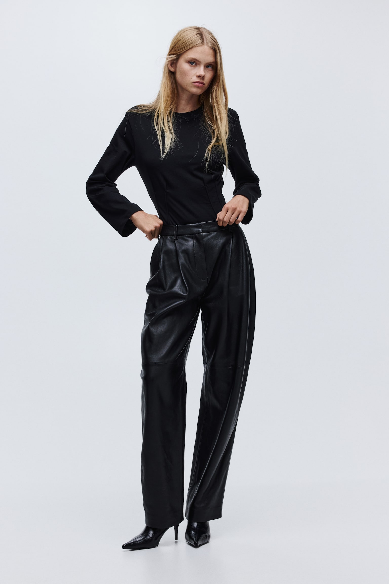 Боди Tapered-Waist — H&M, цвет: Чёрный — фото 3