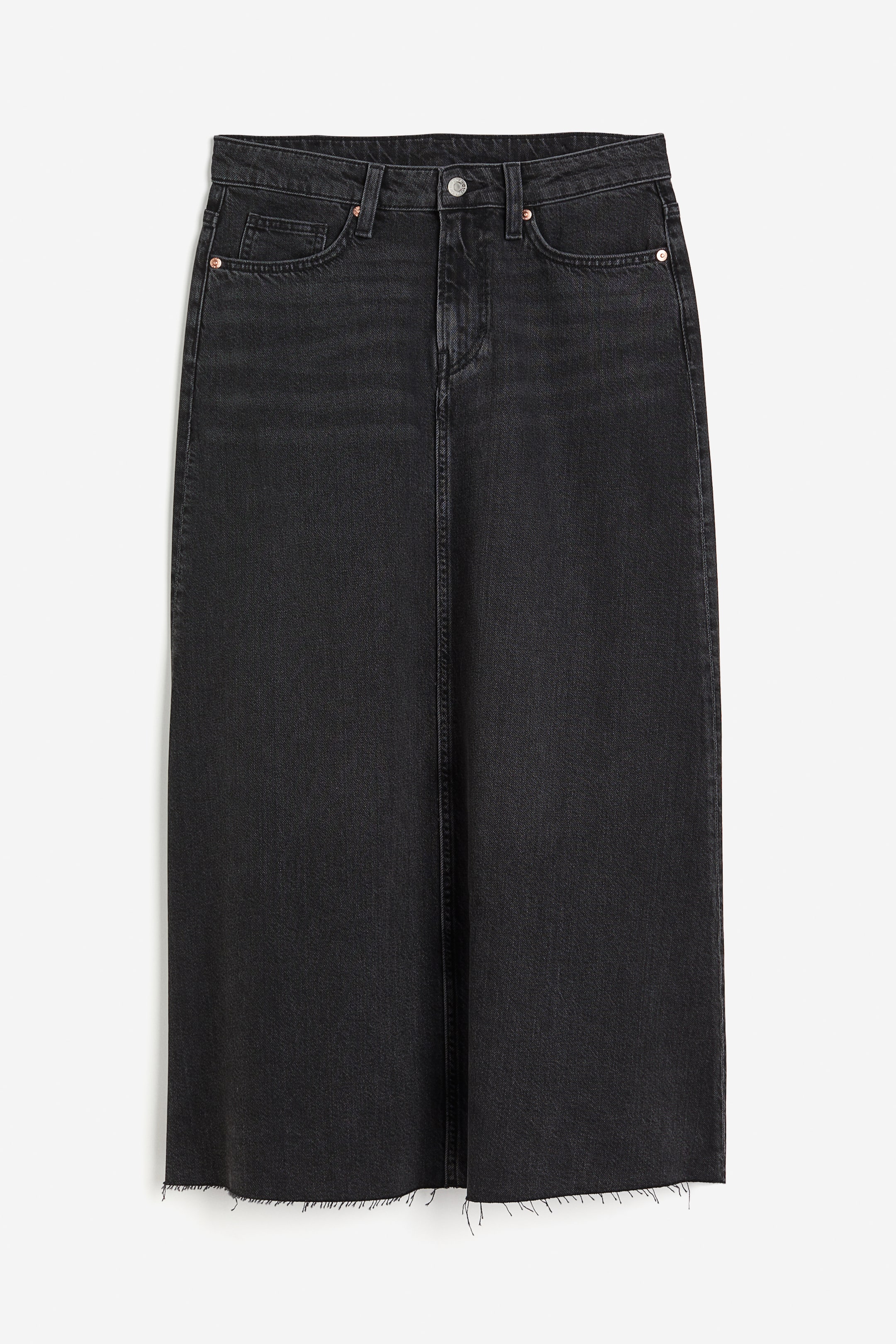 Feather Soft Denim Skirt - Black - Ladies | H&M US