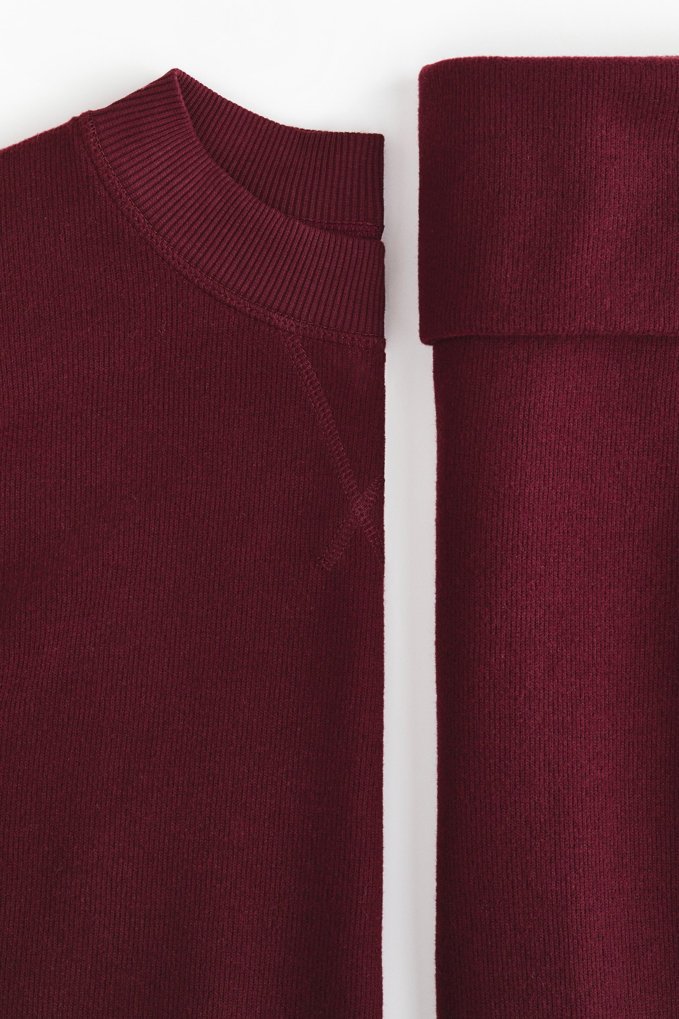 View larger image: 2-piece jersey top and trousers set - Burgundy - Ladies | H&M GB 6