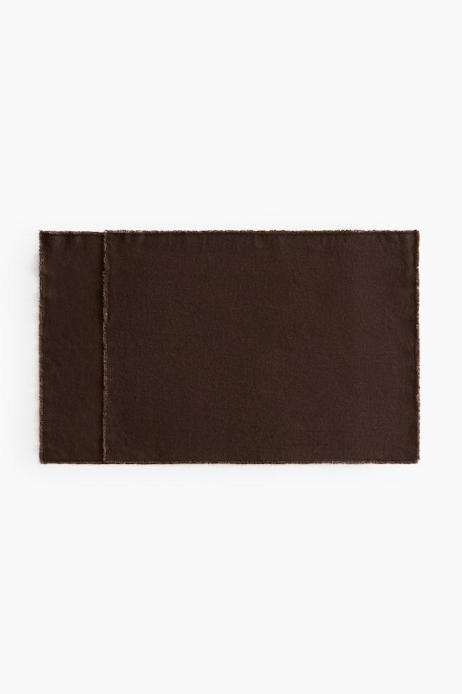 Set de 2 suporturi cu in pentru farfurii - Maro-închis/Taupe/Portocaliu/Bej-deschis - 1