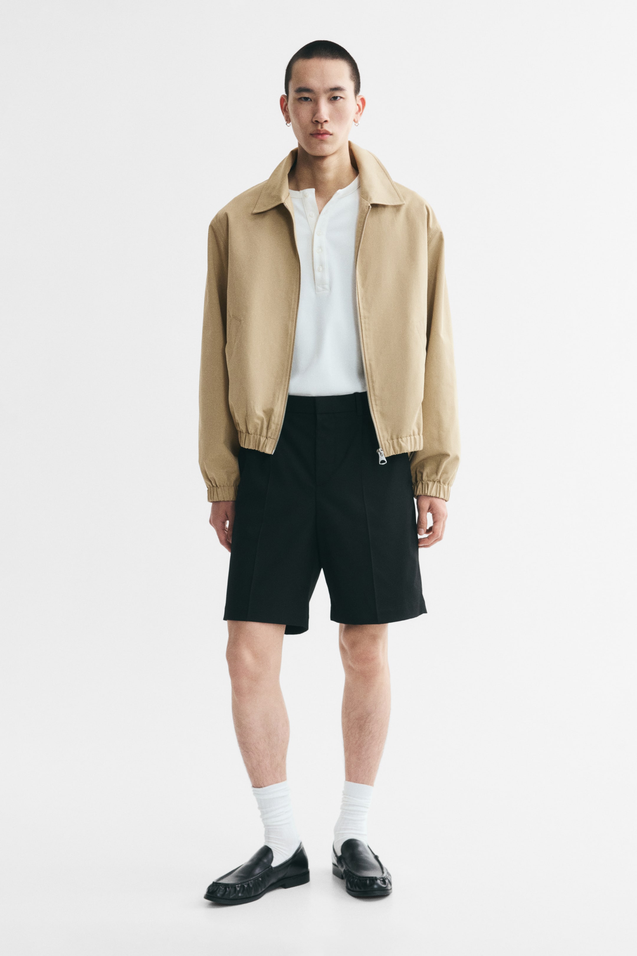 Veste en coton avec col