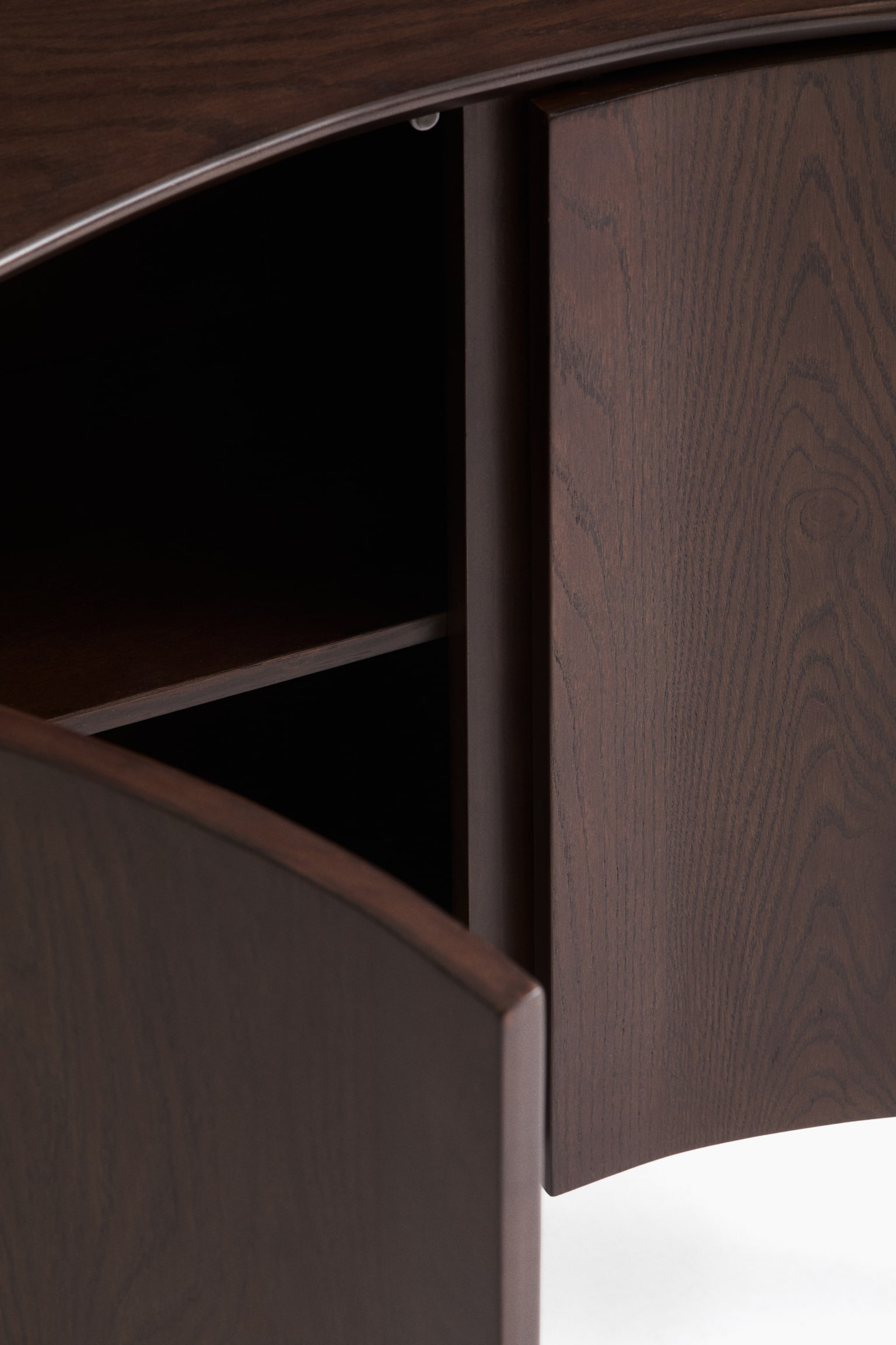 Curved wooden cabinet - Brown - 7