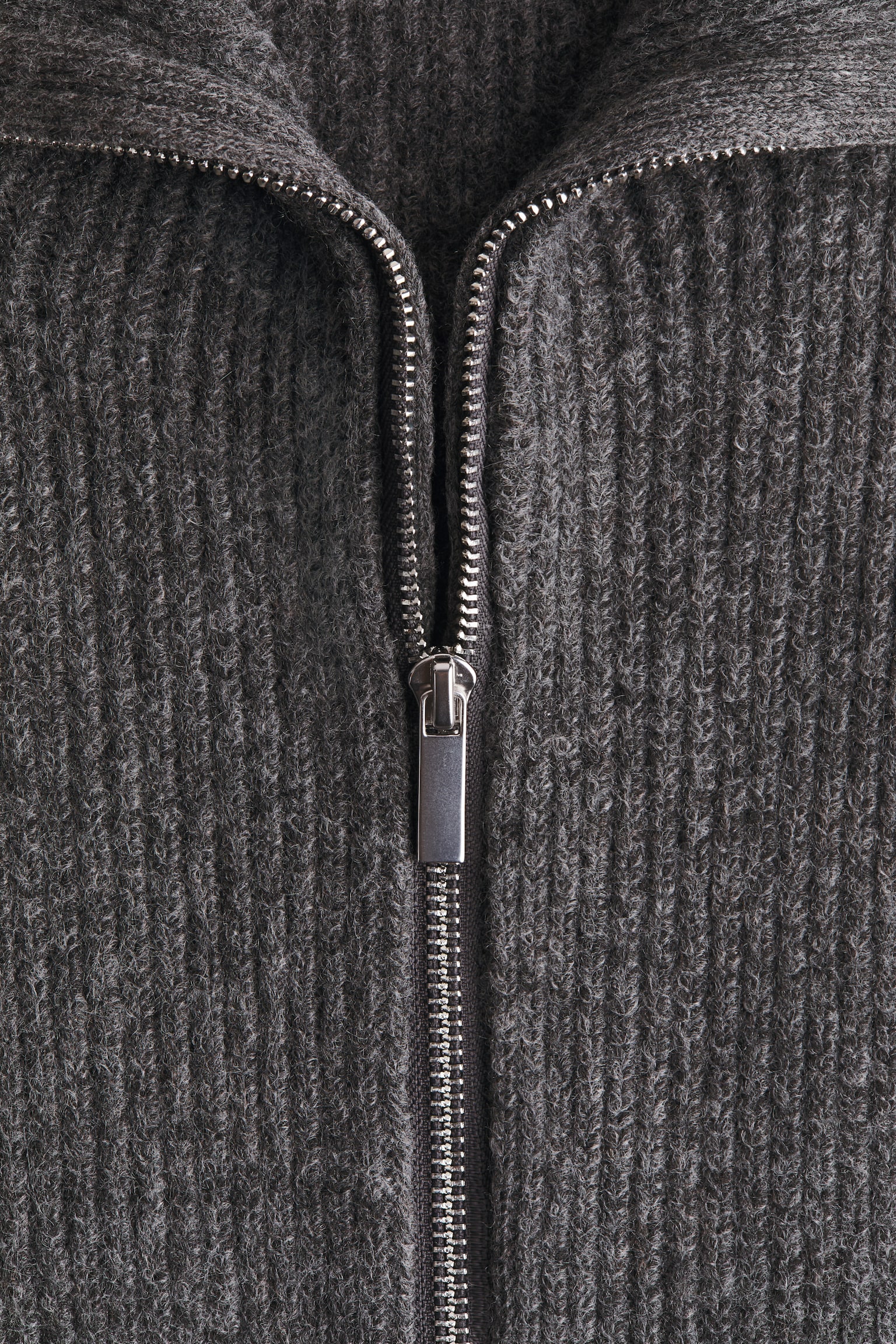 Cárdigan con zíper - Gris jaspeado oscuro/Café/Amarillo claro/Cream - 2