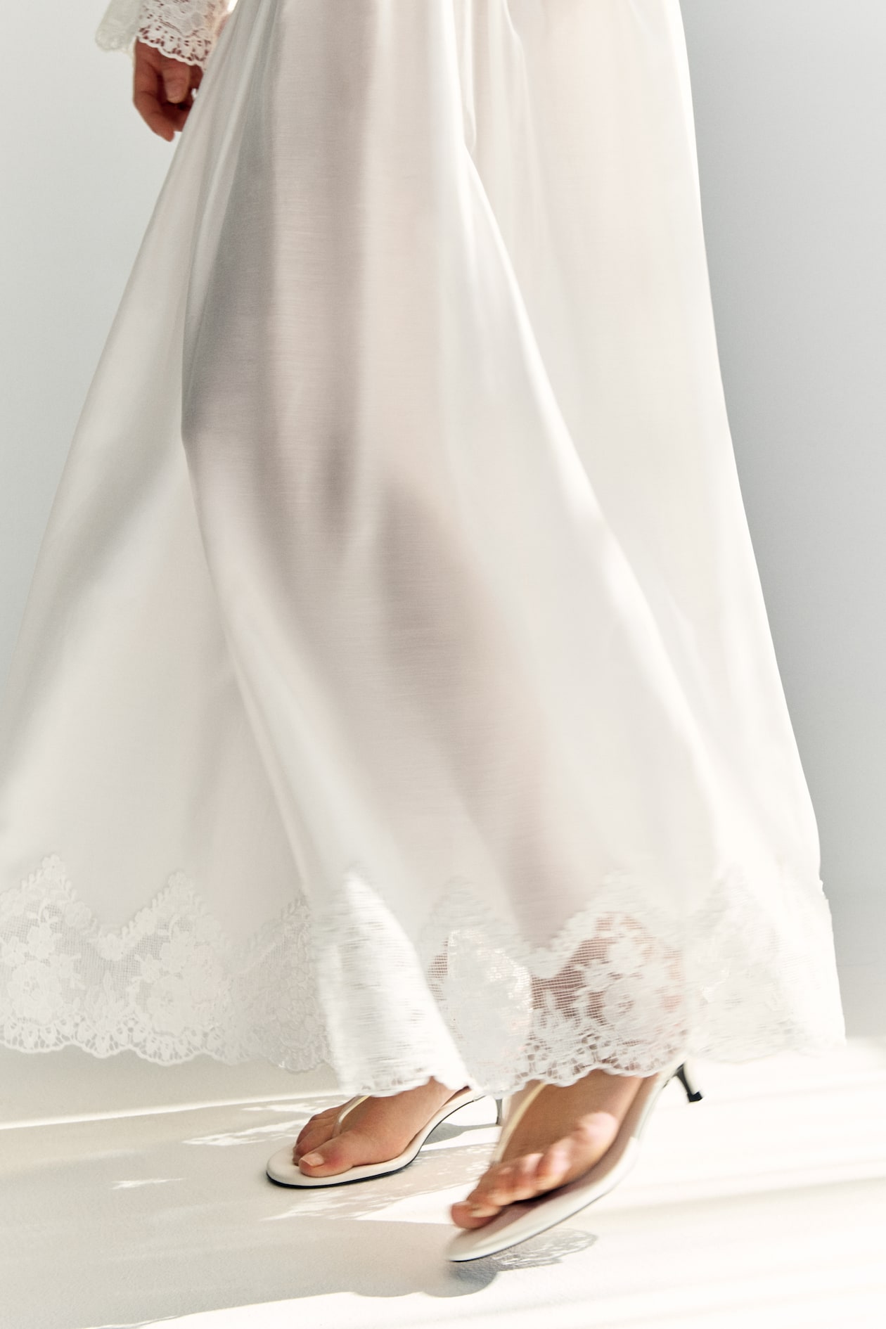 Lace-Trimmed Smocked Skirt - image 4