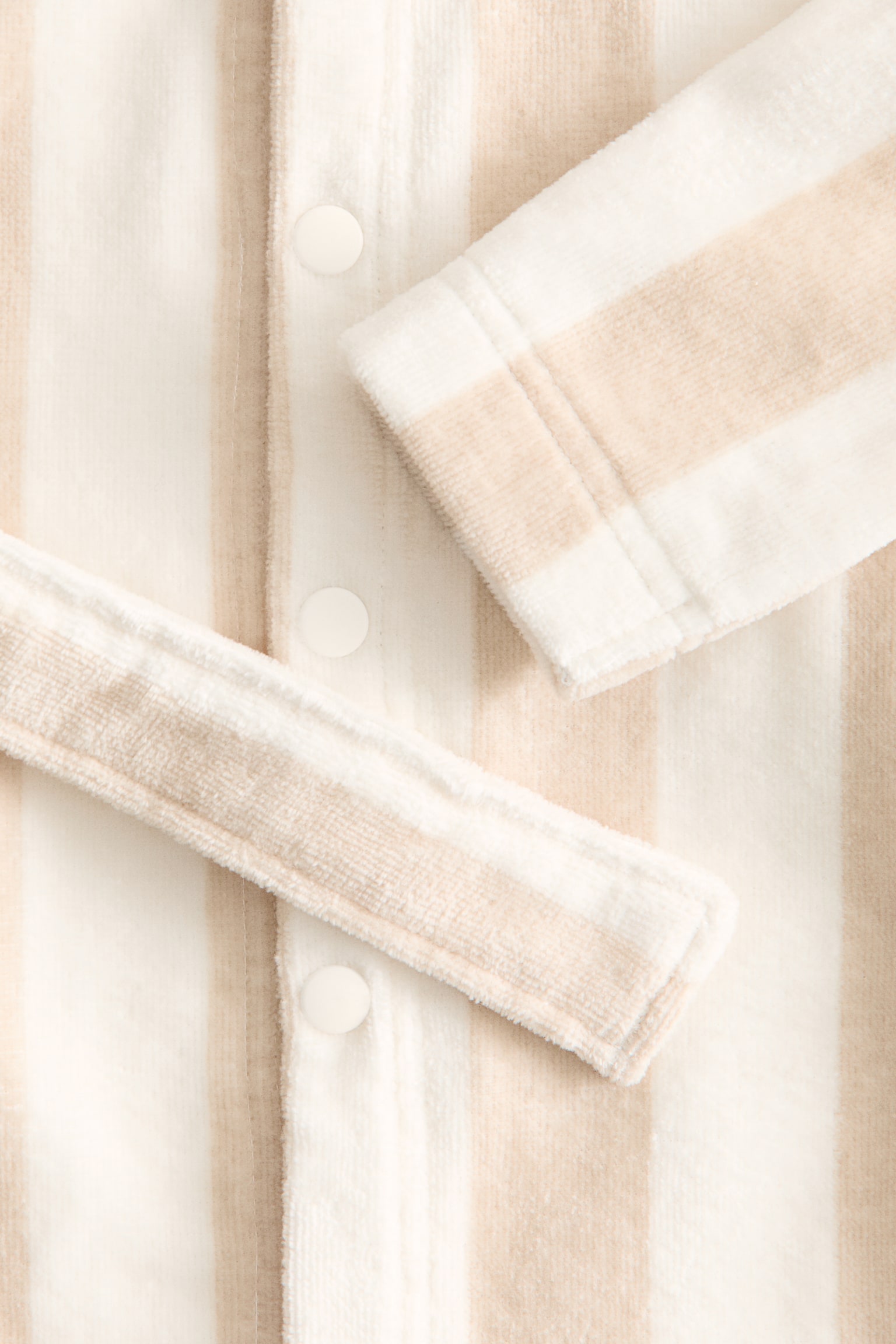 Accappatoio in spugna per neonati - Beige chiaro/righe/Rosa chiaro/righe/Verde/righe - 3