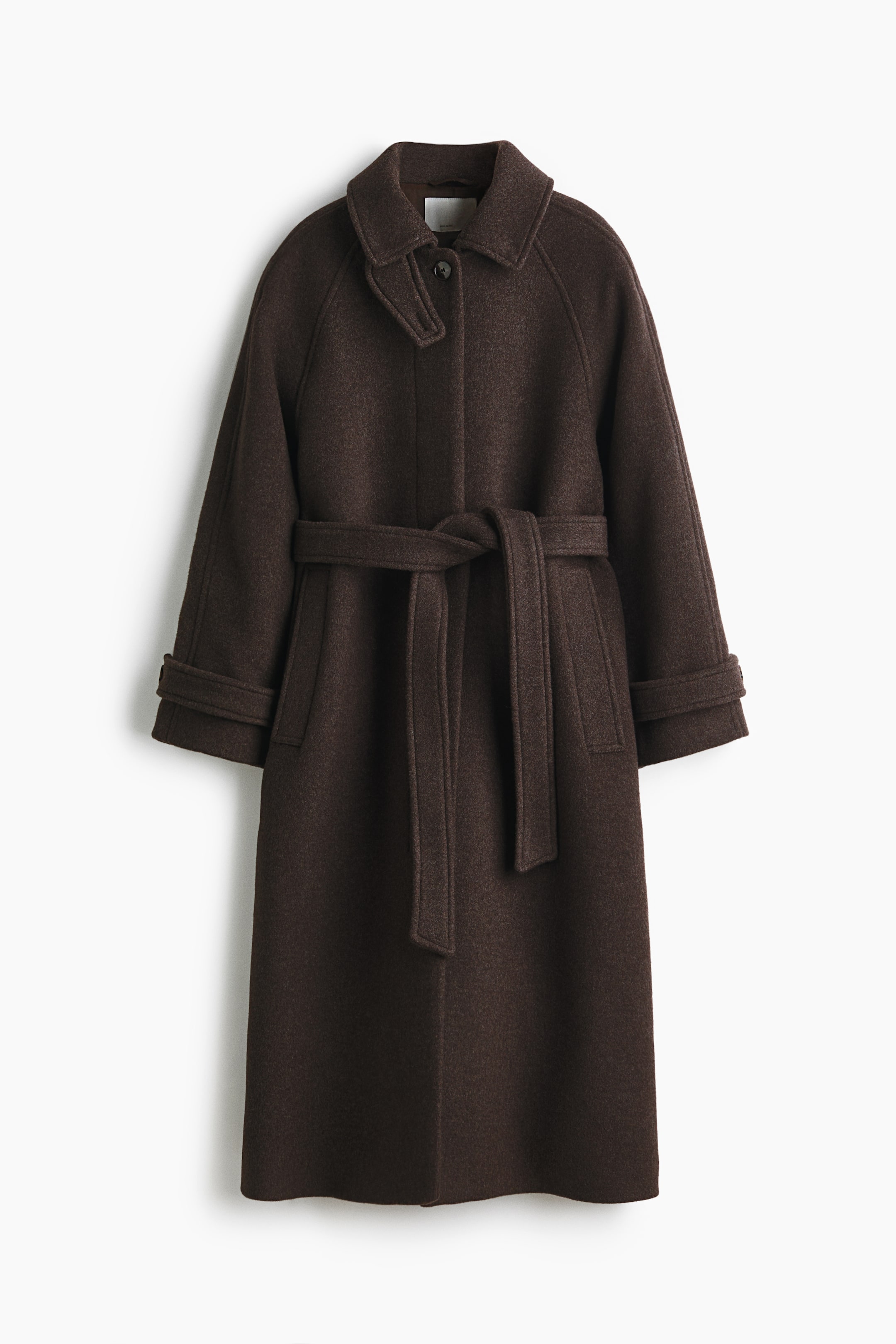 Agrandir l'image: Manteau oversize en laine mélangée - Marron foncé - FEMME | H&M CH 6