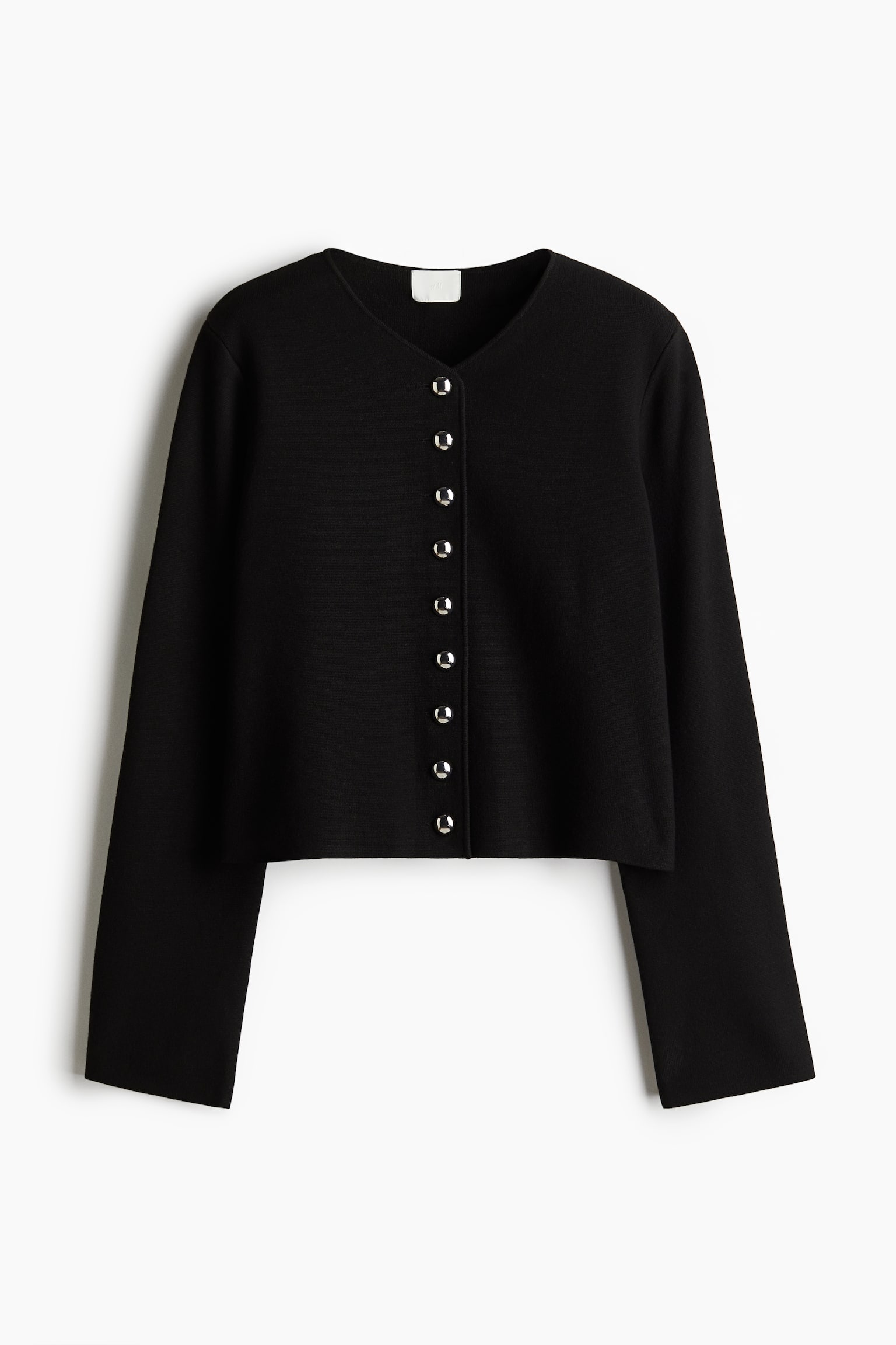 Dense-knit cardigan - Black - 2