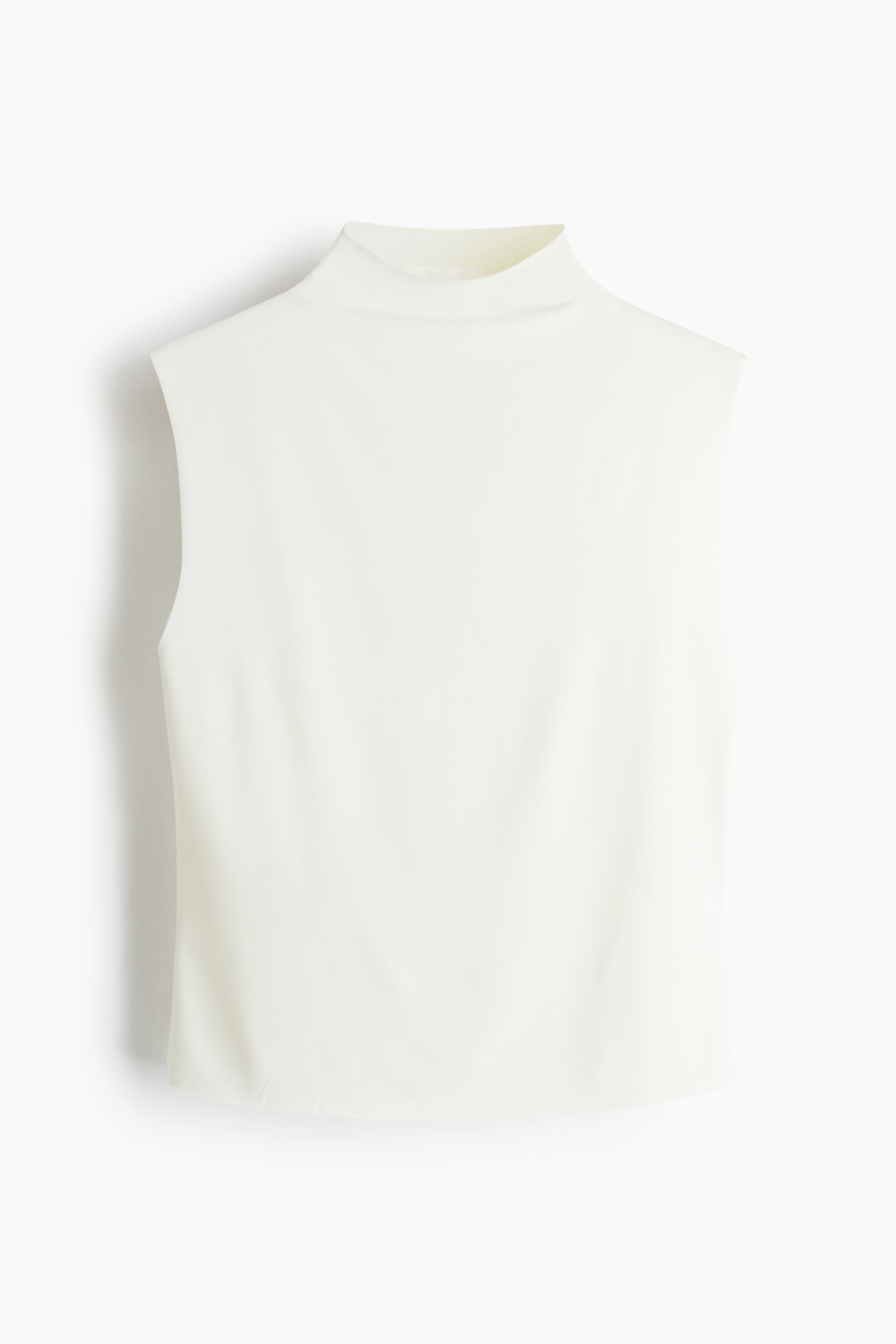 H & M - Ärmelloses Top mit Turtleneck - Weiß - Damen