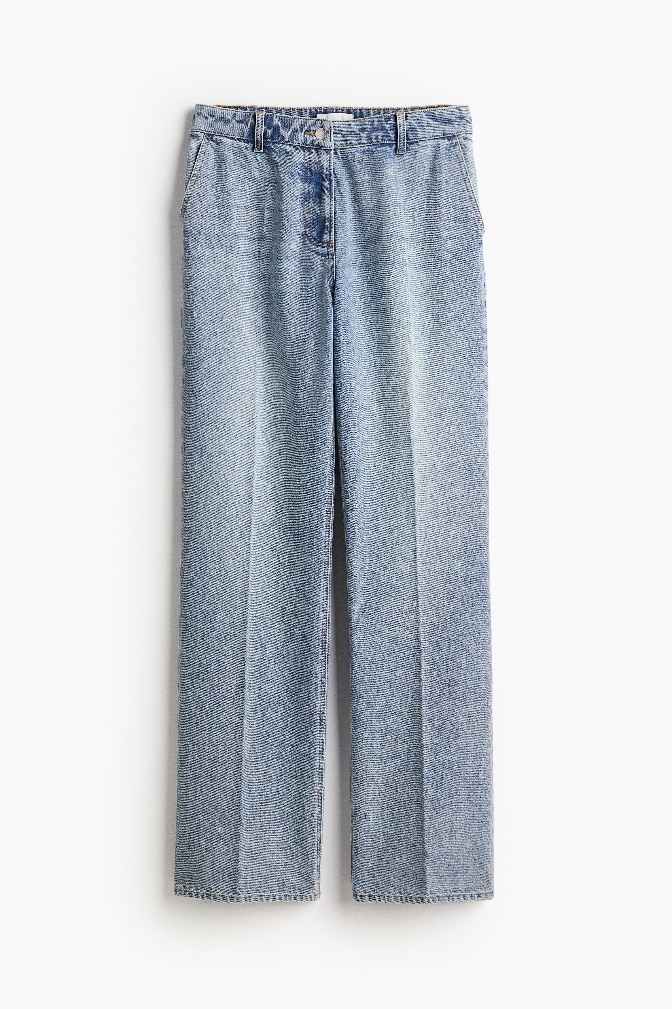 Ladies - Light denim blue Crease-leg jeans - Size: 18  - H&M