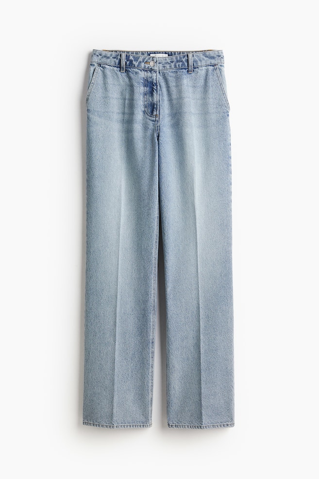 Creased Jeans - Light denim blue - 1