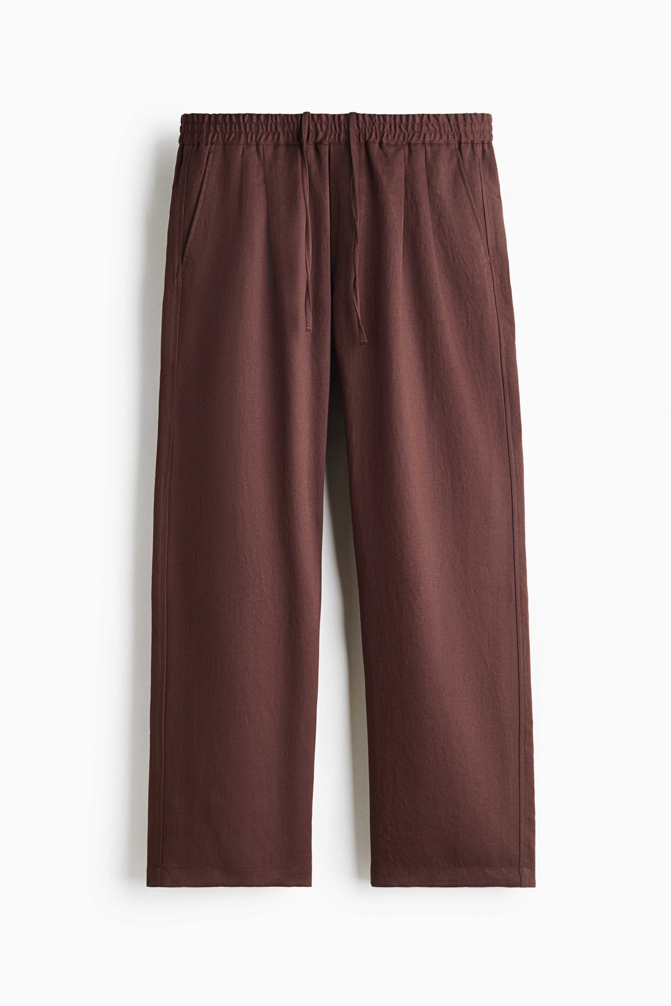 Relaxed Fit Twill trousers - Brown/Light beige/Black