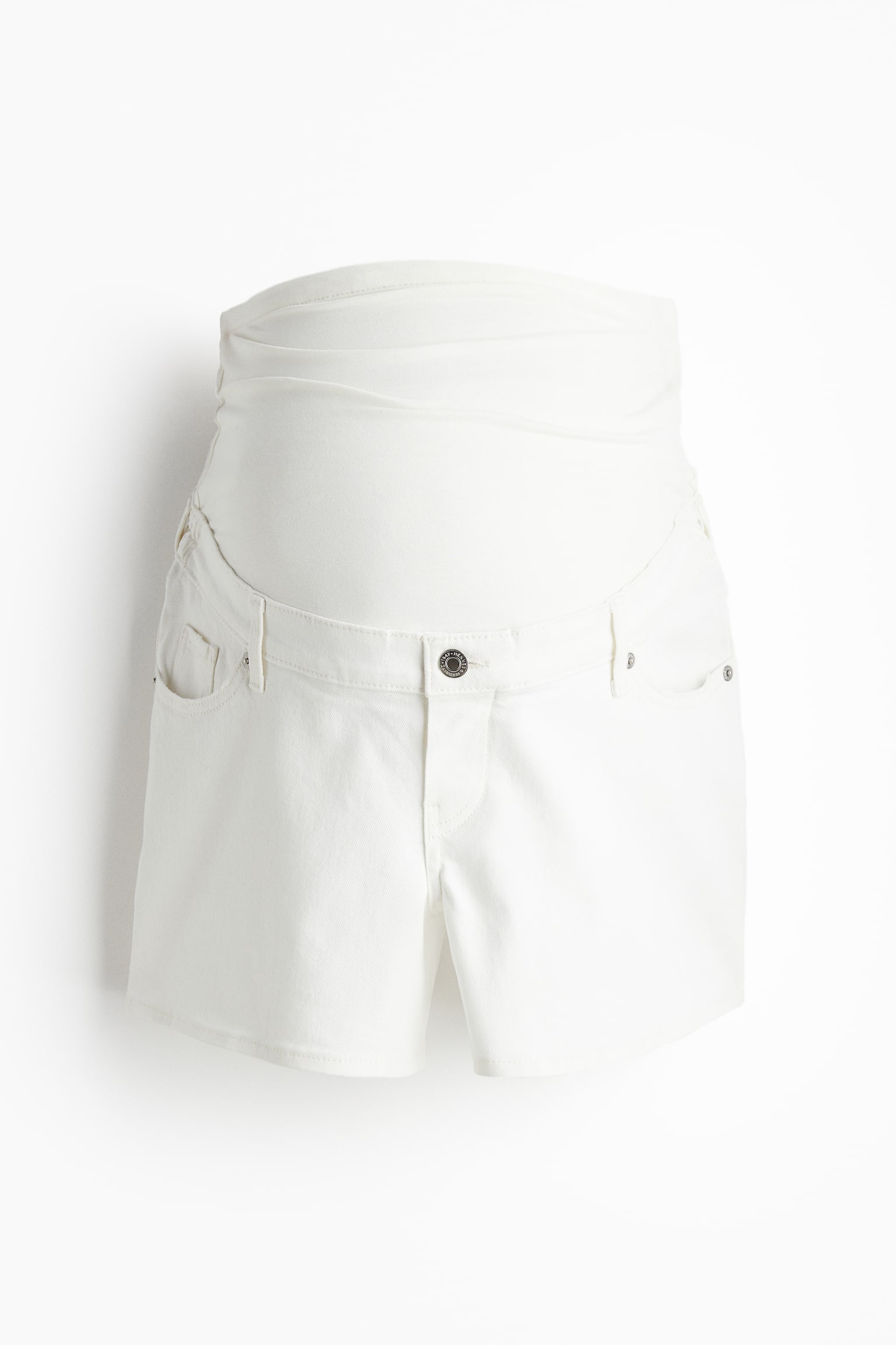 MAMA Denim shorts - White/Black/Washed out - 2