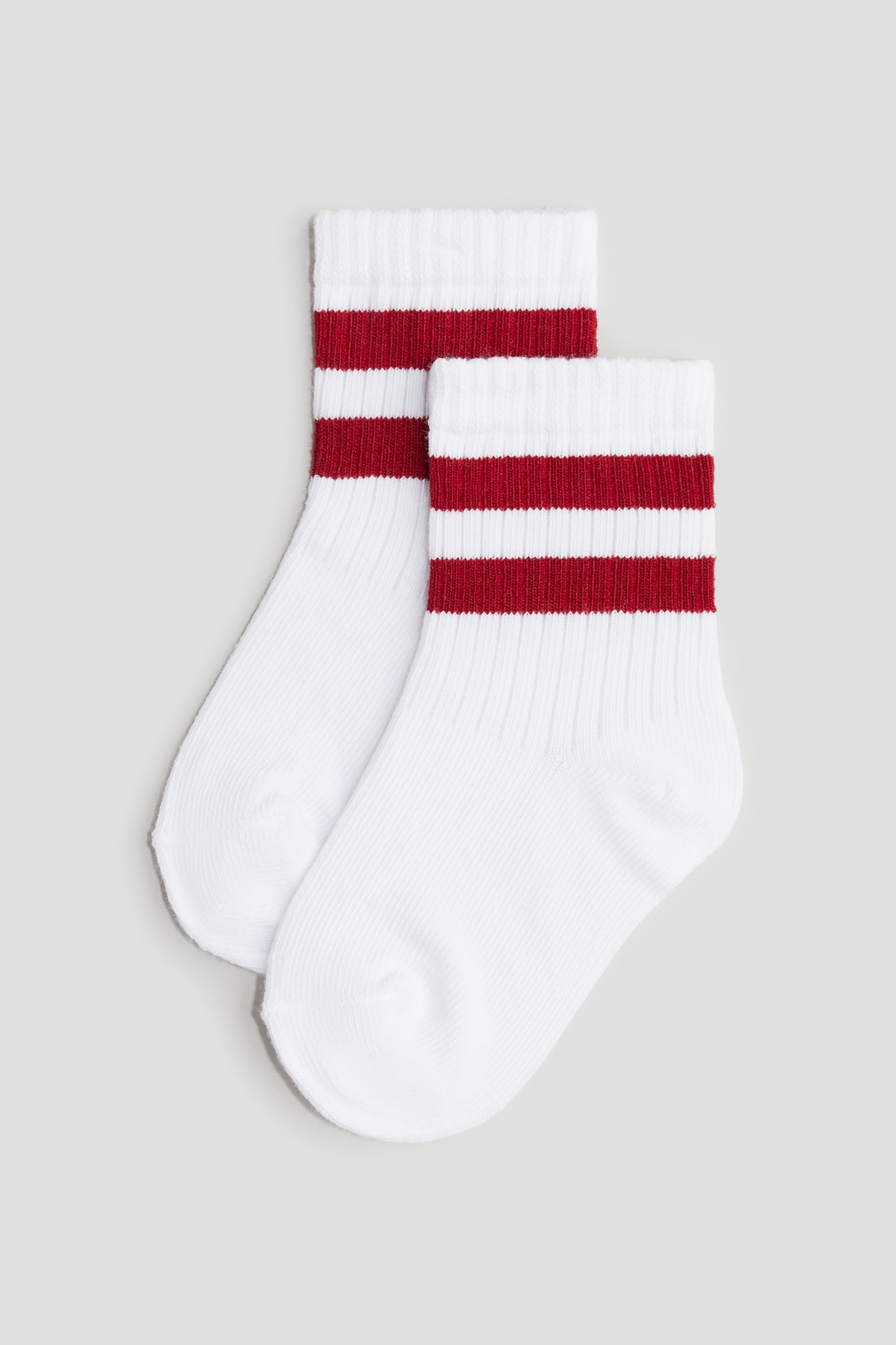 3-pack socks - White/Striped - 2