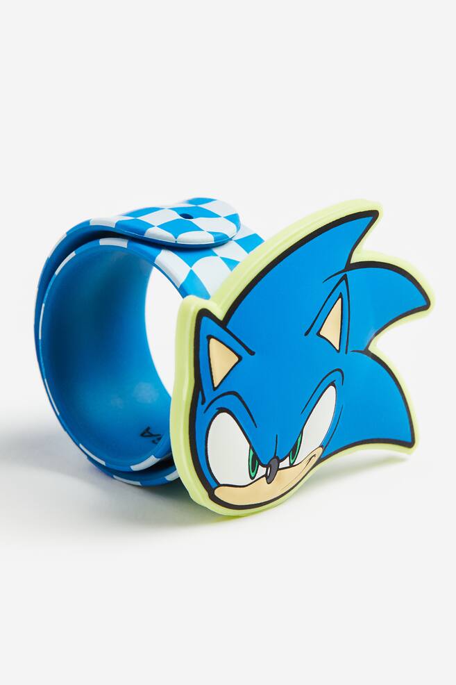 Print-motif snap-on bracelet - Blue/Sonic the Hedgehog - 2