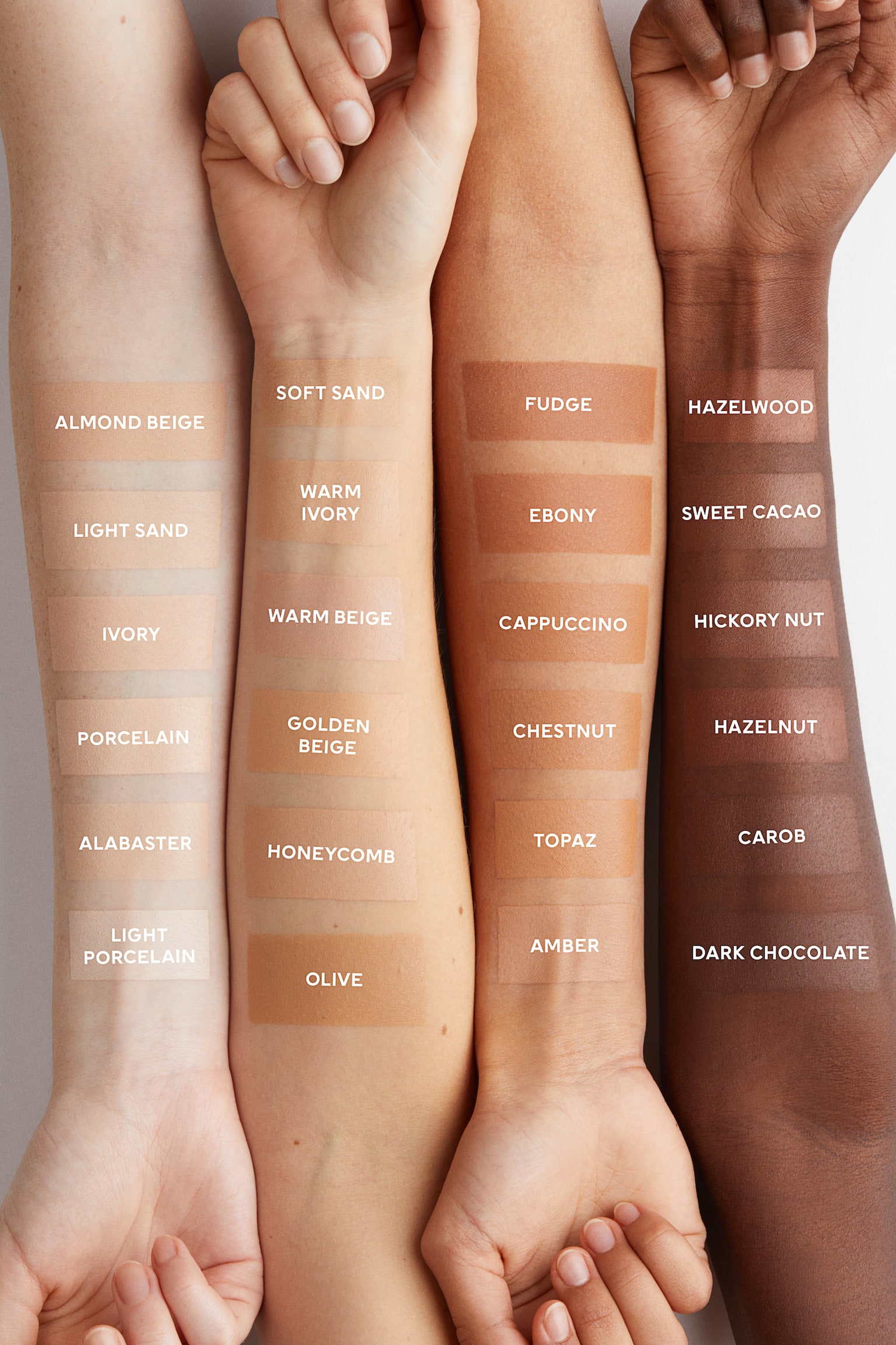 Concealer - Warm beige/Soft Sand/Warm ivory/Alabaster/Porcelain/Ivory/Golden Beige/Sweet Cacao/Ebony/Honeycomb/Fudge/Almond Beige/Topaz/Amber/Olive/Cappuccino/Hazelwood - 2