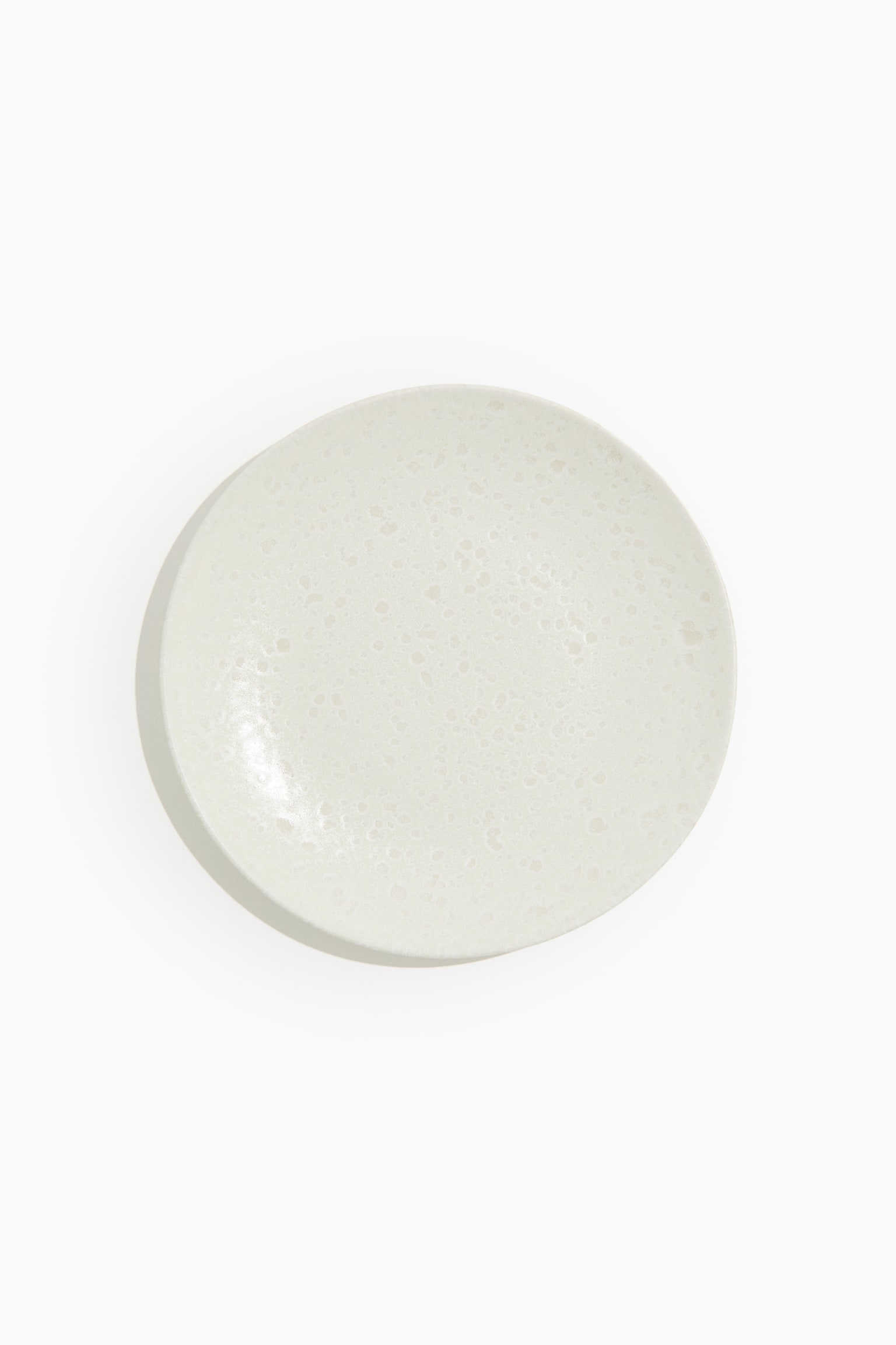 Reactive-glaze medium plate - White/Yellow