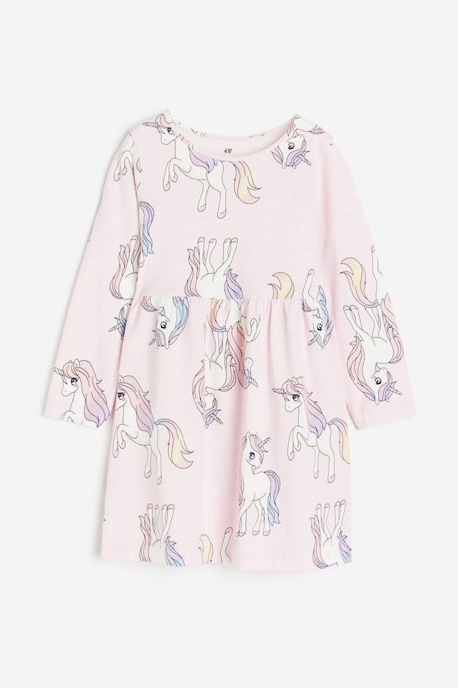 Cotton jersey dress - Light pink/Unicorns/Lilac/Unicorns/Turquoise/Rainbows/Light pink/Hearts/dc/dc/dc/dc/dc - 1
