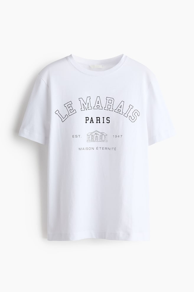 Printed T-shirt - White/Le Marais/Cream/Marrakech/White/Rio de Janeiro/Cream/Brasil/White/Trattoria Laguna/White/Milos Island/Light beige/Atacama/Light beige/Striped/White/Lemons/Black/Tropical/Dark brown/Italia/Pink/Malibu/Black/Flower/Yellow/Coastal clubs/Black/Costa Rica/Dusty pink/Solare/Dark brown/Palm trees/Dusty light blue/California - 1