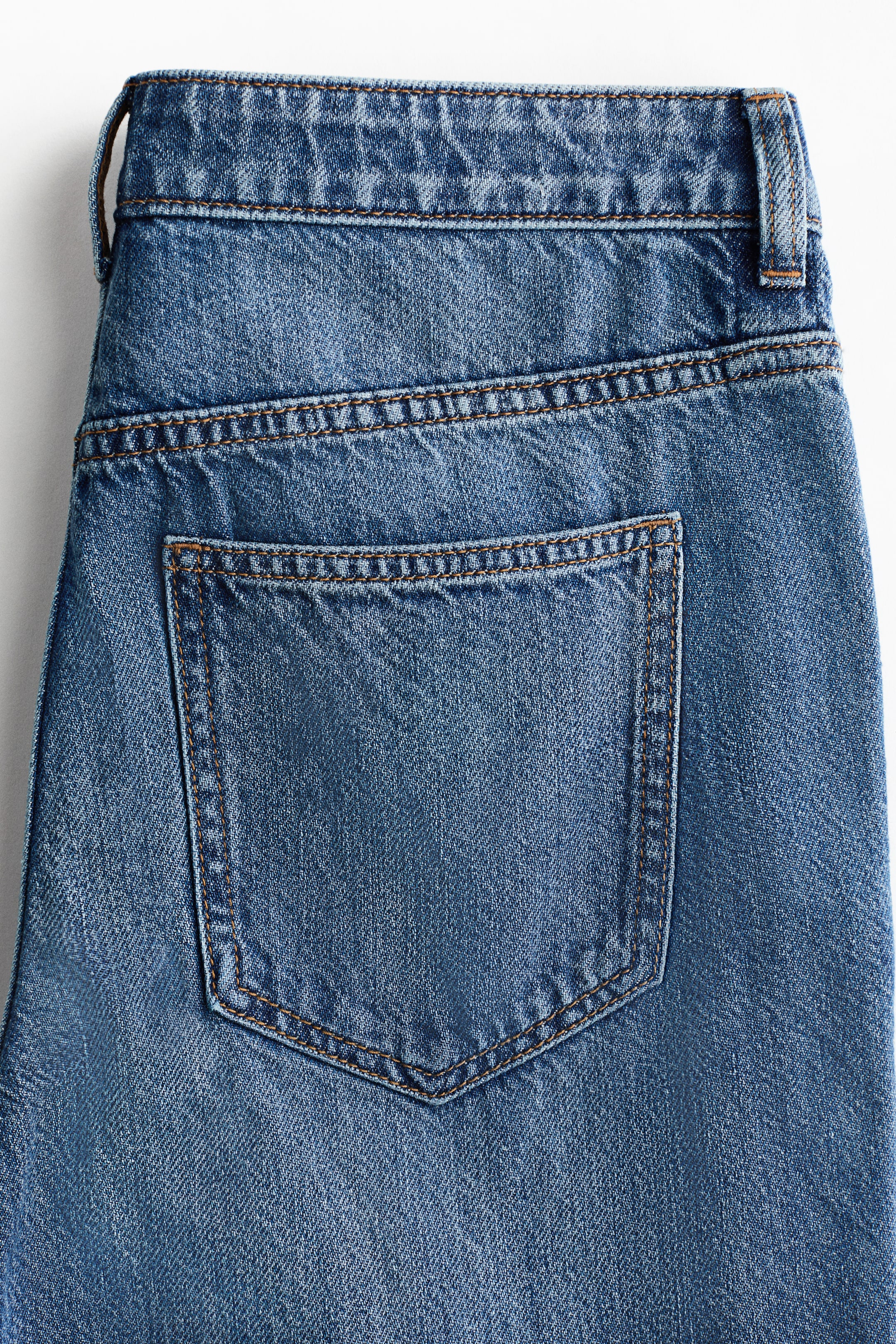 Wide Regular Jeans with Side Stripes