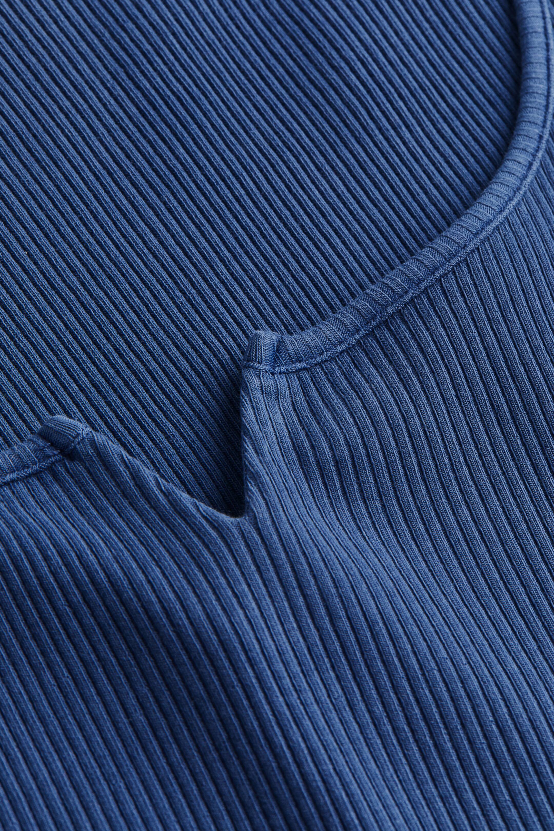 View larger image: Washed-look ribbed top - Blue - Ladies | H&M PH 2