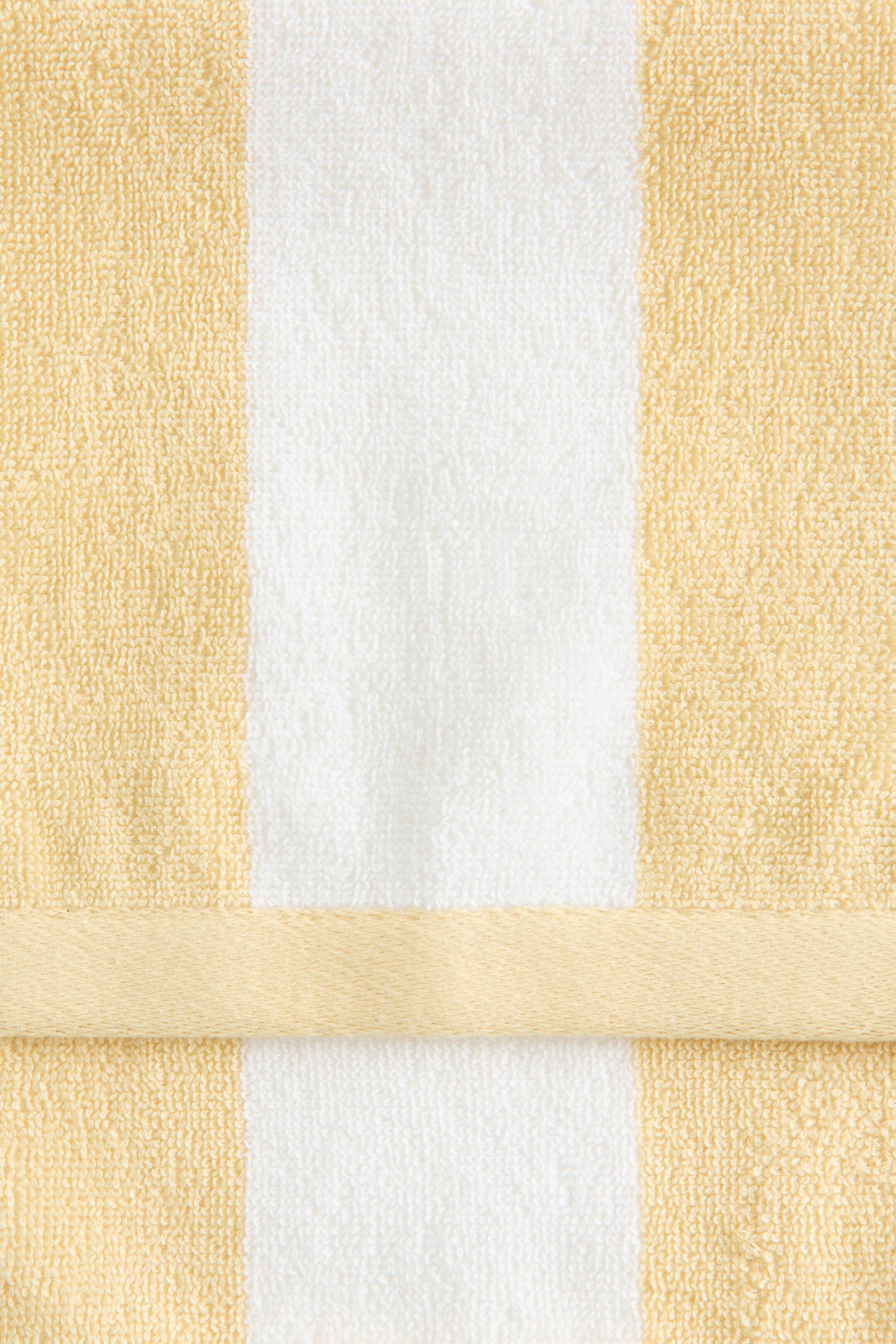 View larger image: Striped cotton terry guest towel - Light yellow/Striped - Home All | H&M IN 4