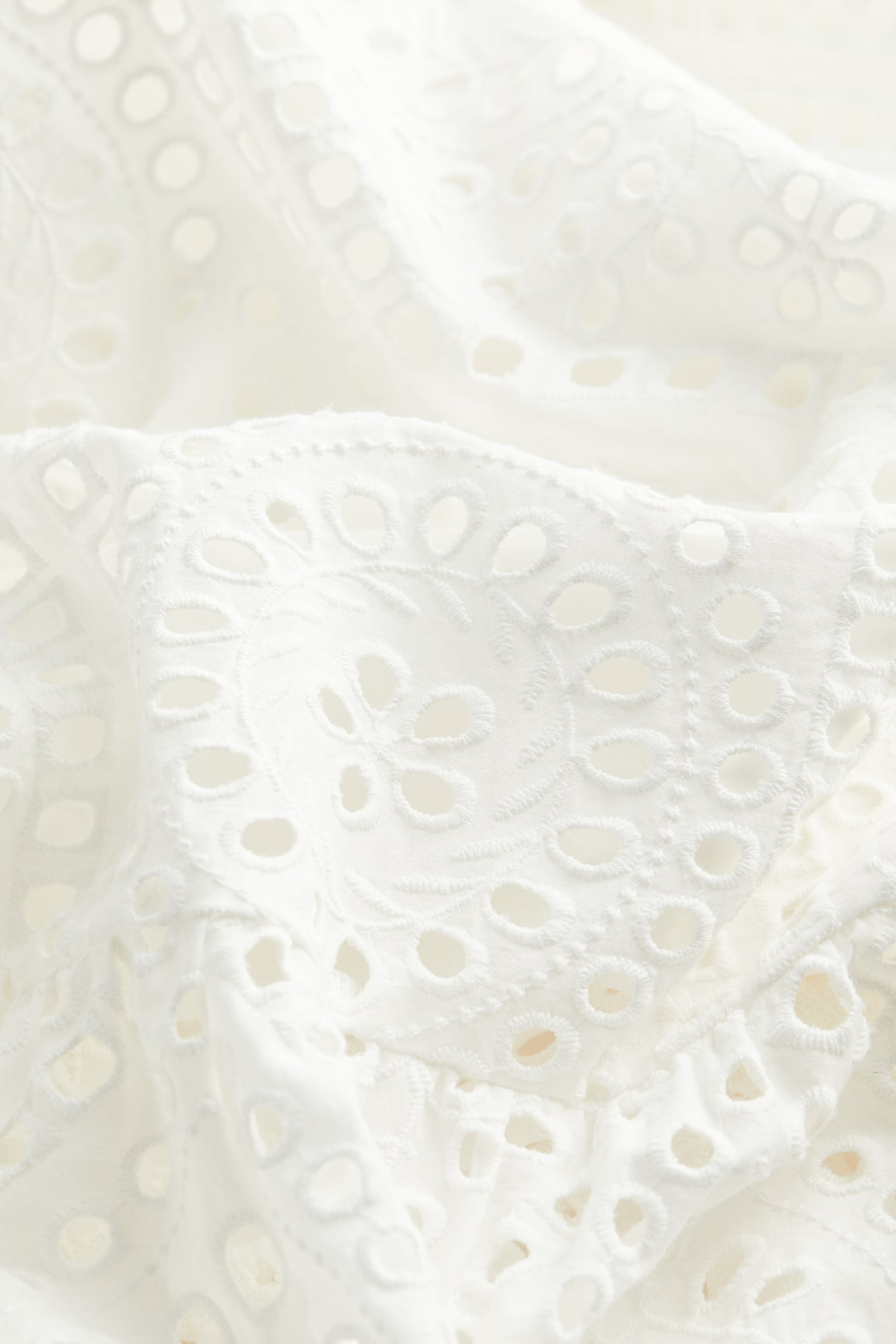 Broderie Anglaise Dress - White - 2