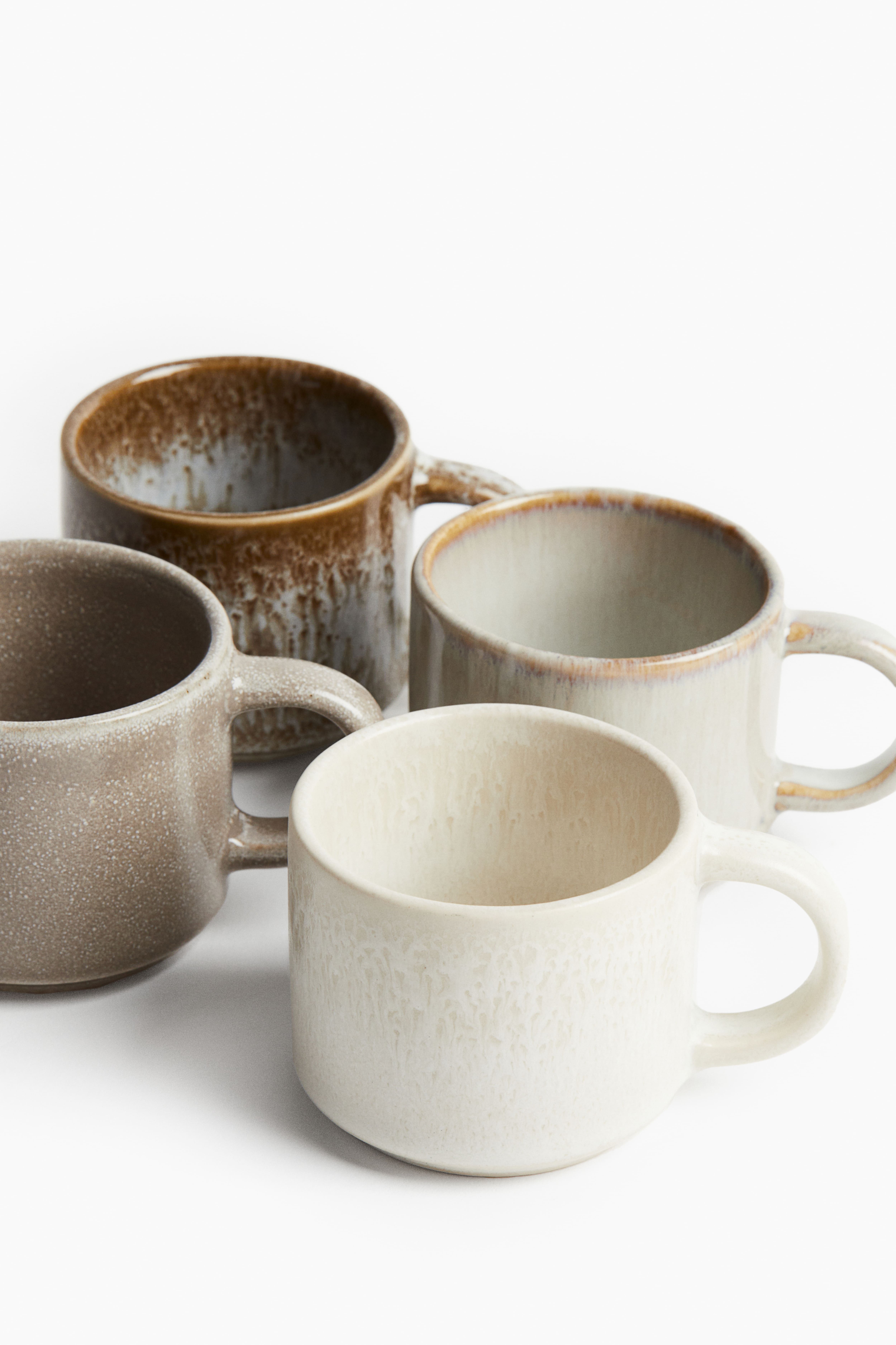 Beige 4 Pack Stoneware Espresso Mugs At H M Home H M CA Beige 4 Pack Stoneware Espresso Mugs At H M Home H M CA
