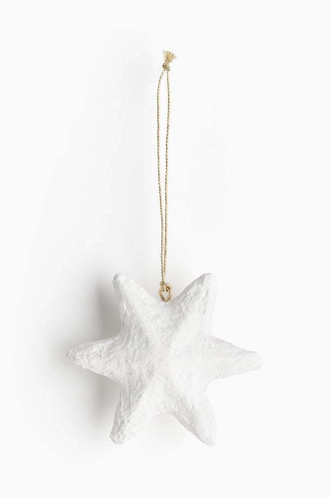 Addobbo per albero di Natale in cartapesta - Bianco/stella/Bianco/pupazzo di neve/Bianco/regalo - 1