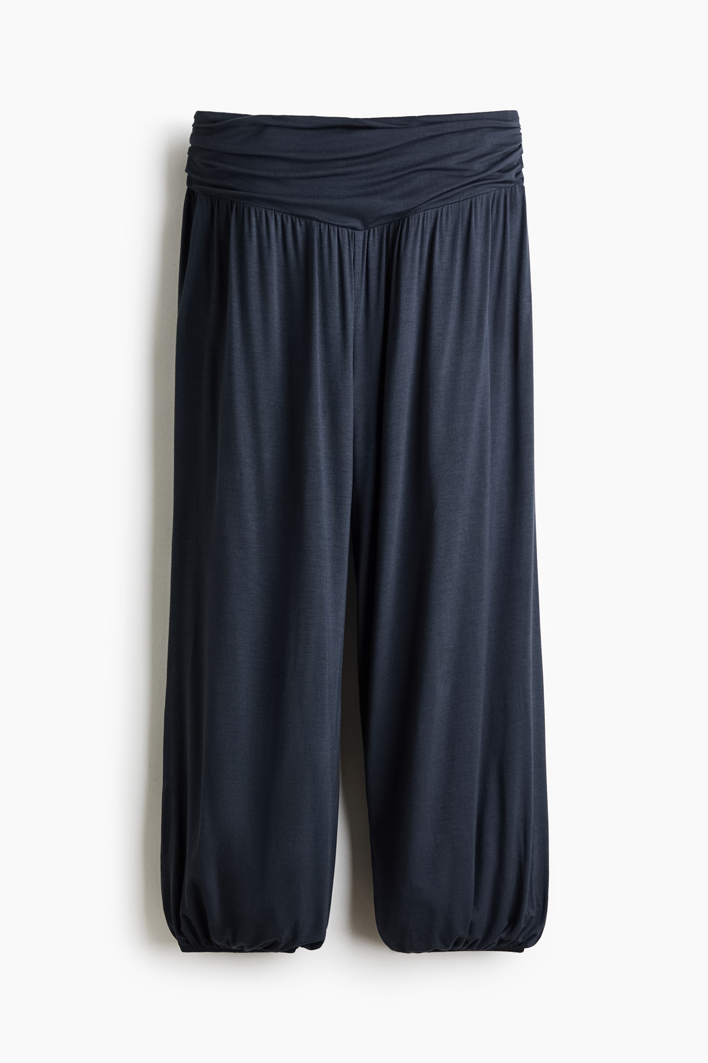 Viscose Balloon Pants - Navy blue/Black/Dark plum purple
