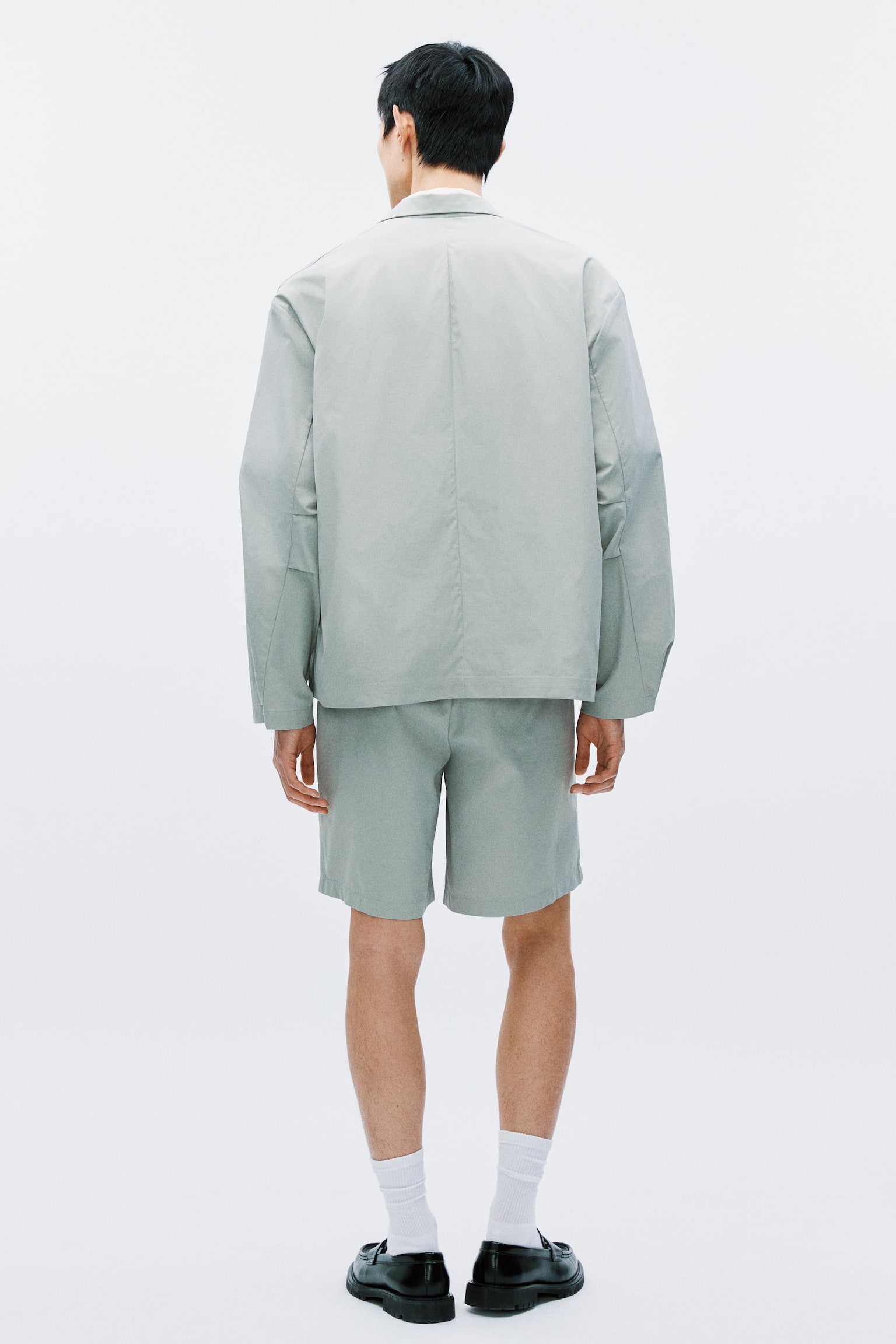 Loose Fit Shorts - Light mint green/Black - 3