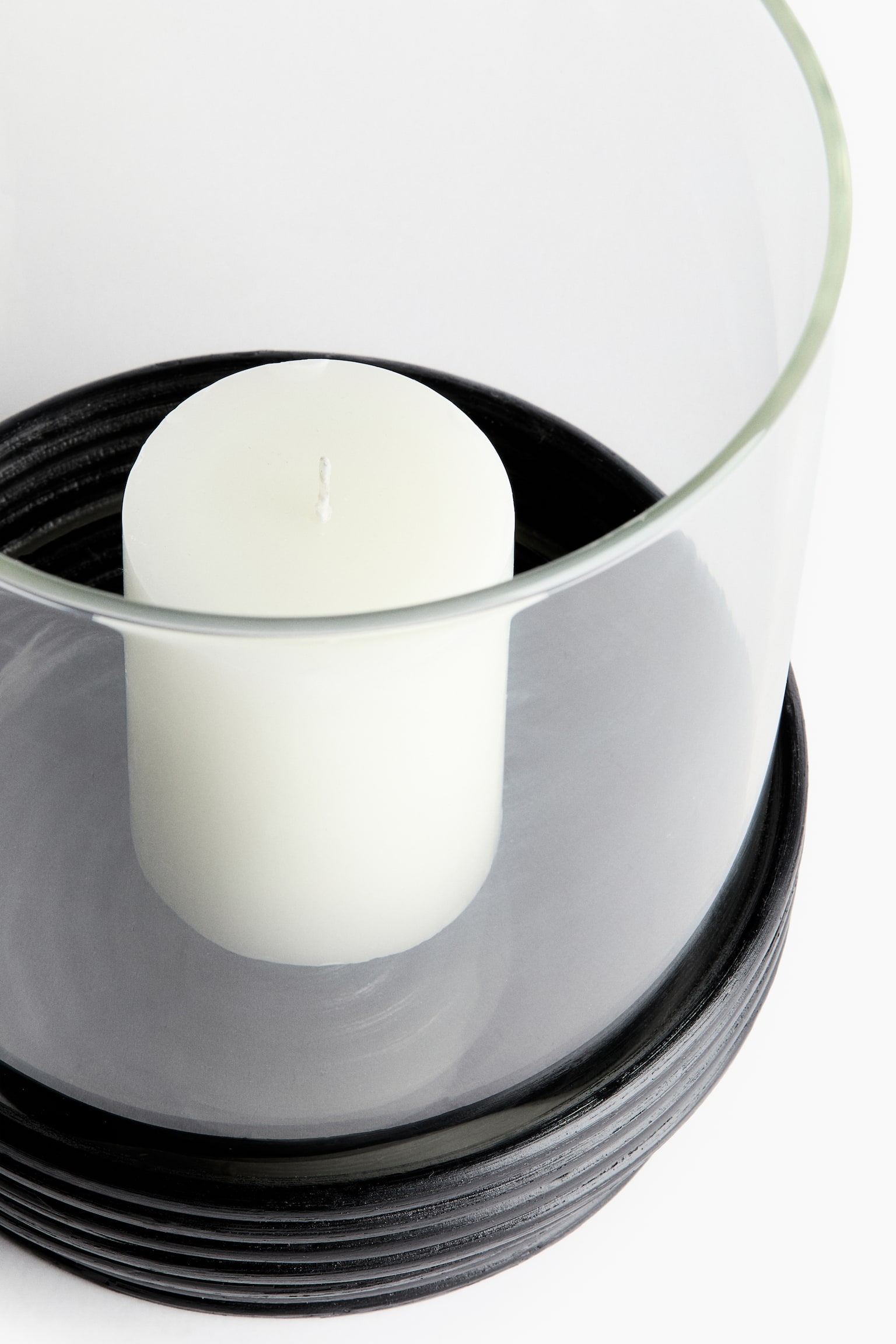 Large glass lantern - Black - 3