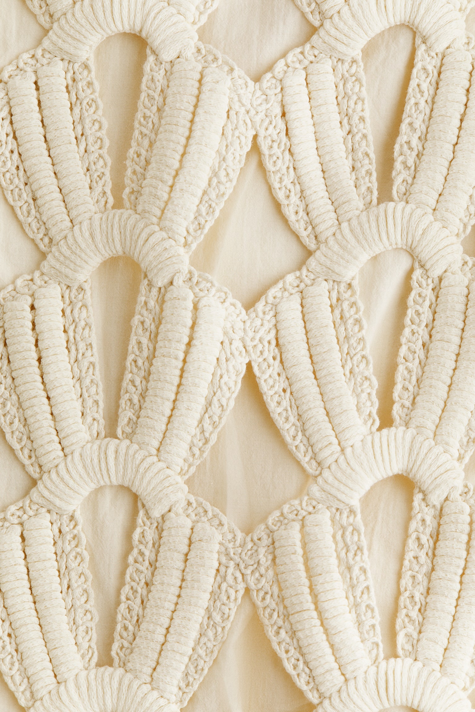 Crochet-look skirt - Cream - 7