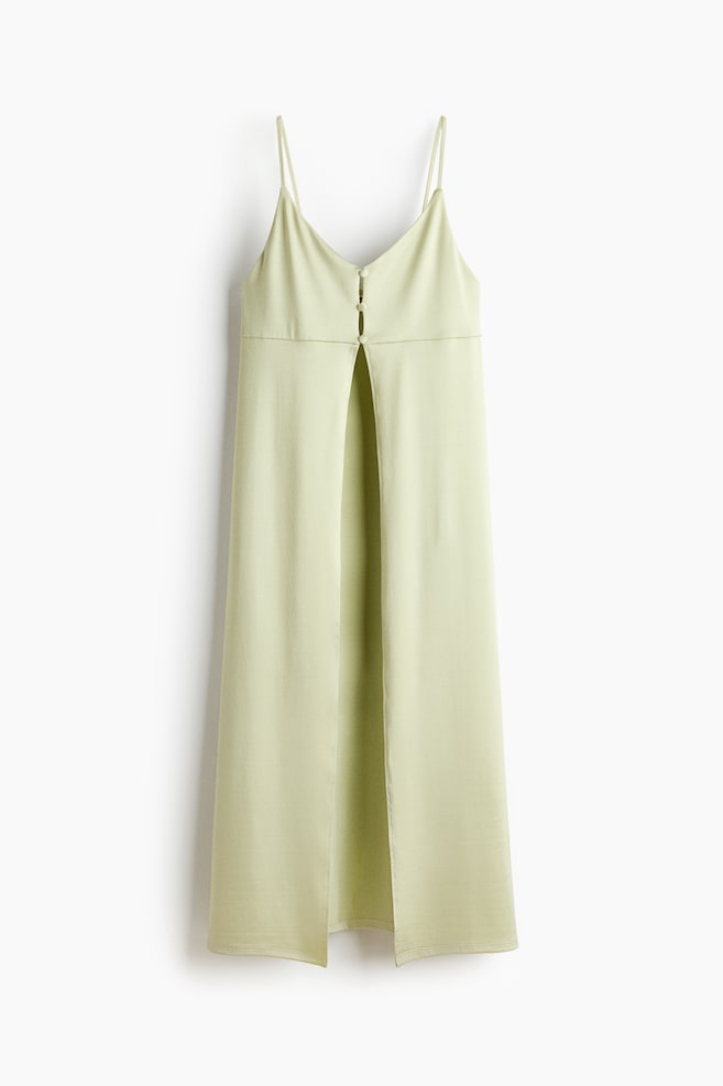 Long strappy top - Pale green/Cream - 1