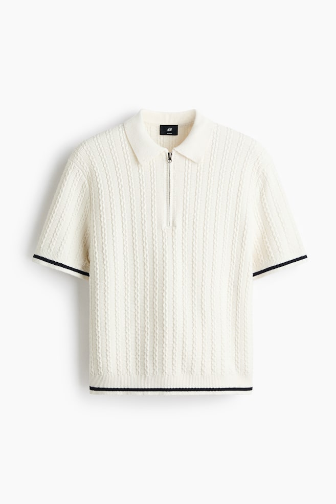 Relaxed-Fit Cotton Polo Shirt - White - 1