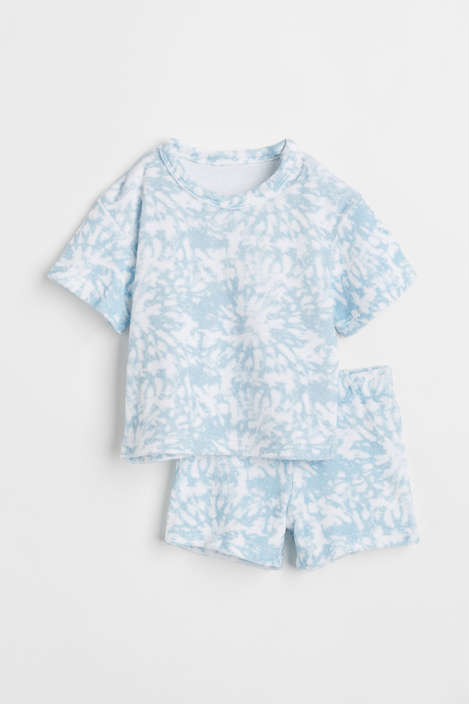 Conjunto de 2 peças em turco - Azul claro/Tie-dye