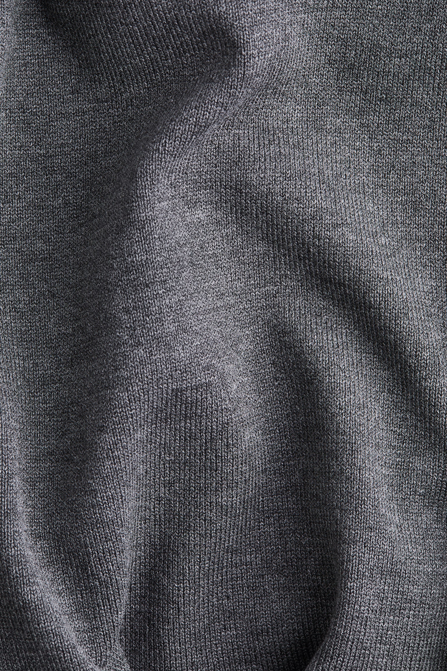 Женский топ H&M Fine-Knit Peplum Top, цвет: Серый меланжевый — фото 2