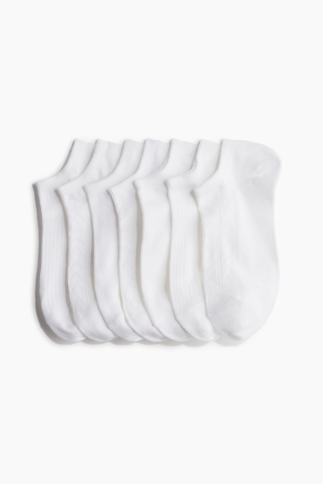 7-pack Ankle Socks - White - 1