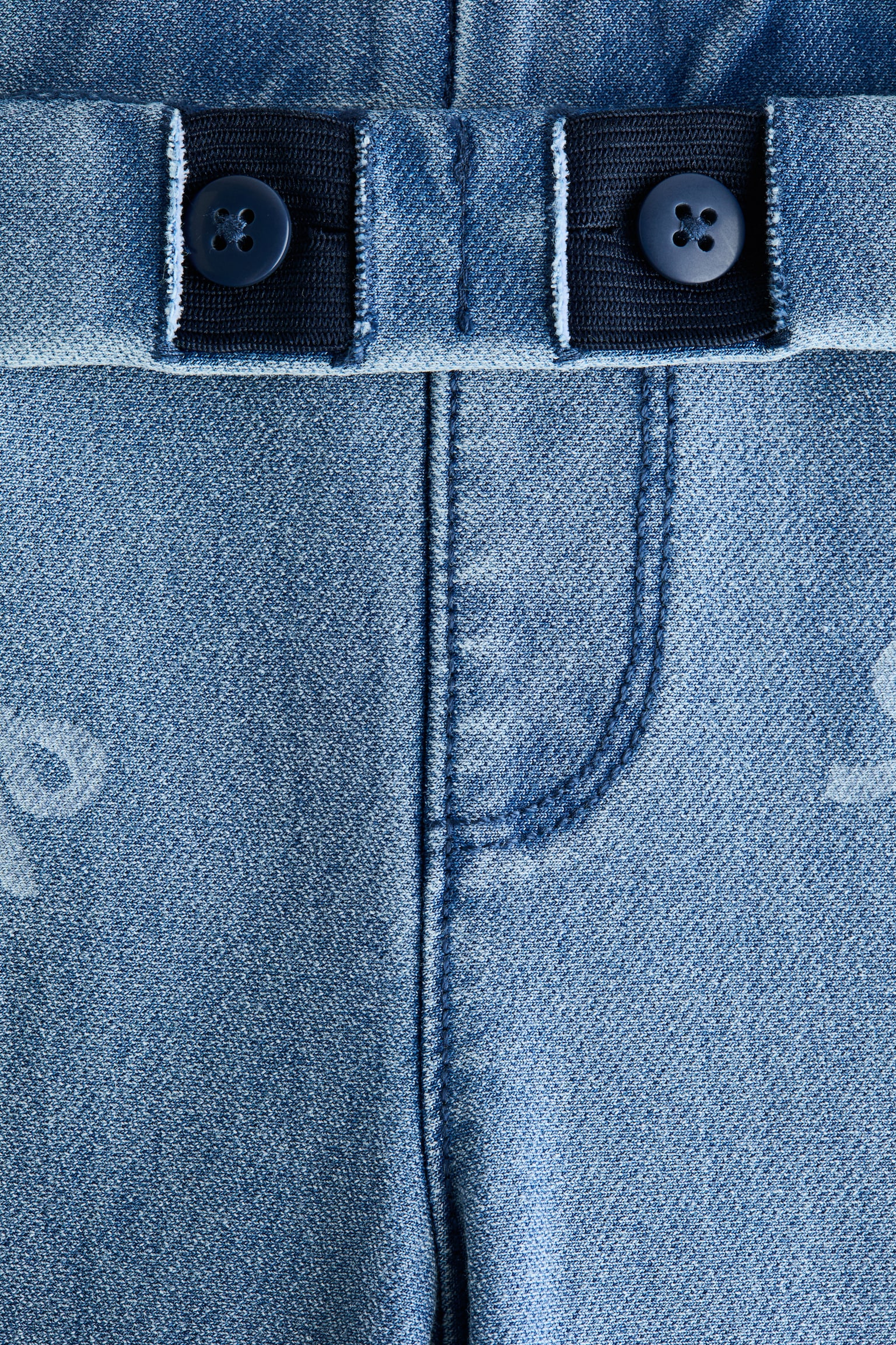 Детские джинсы H&M Denim-Look Flared Jeggings, цвет: Светлый джинсовый синий — фото 2