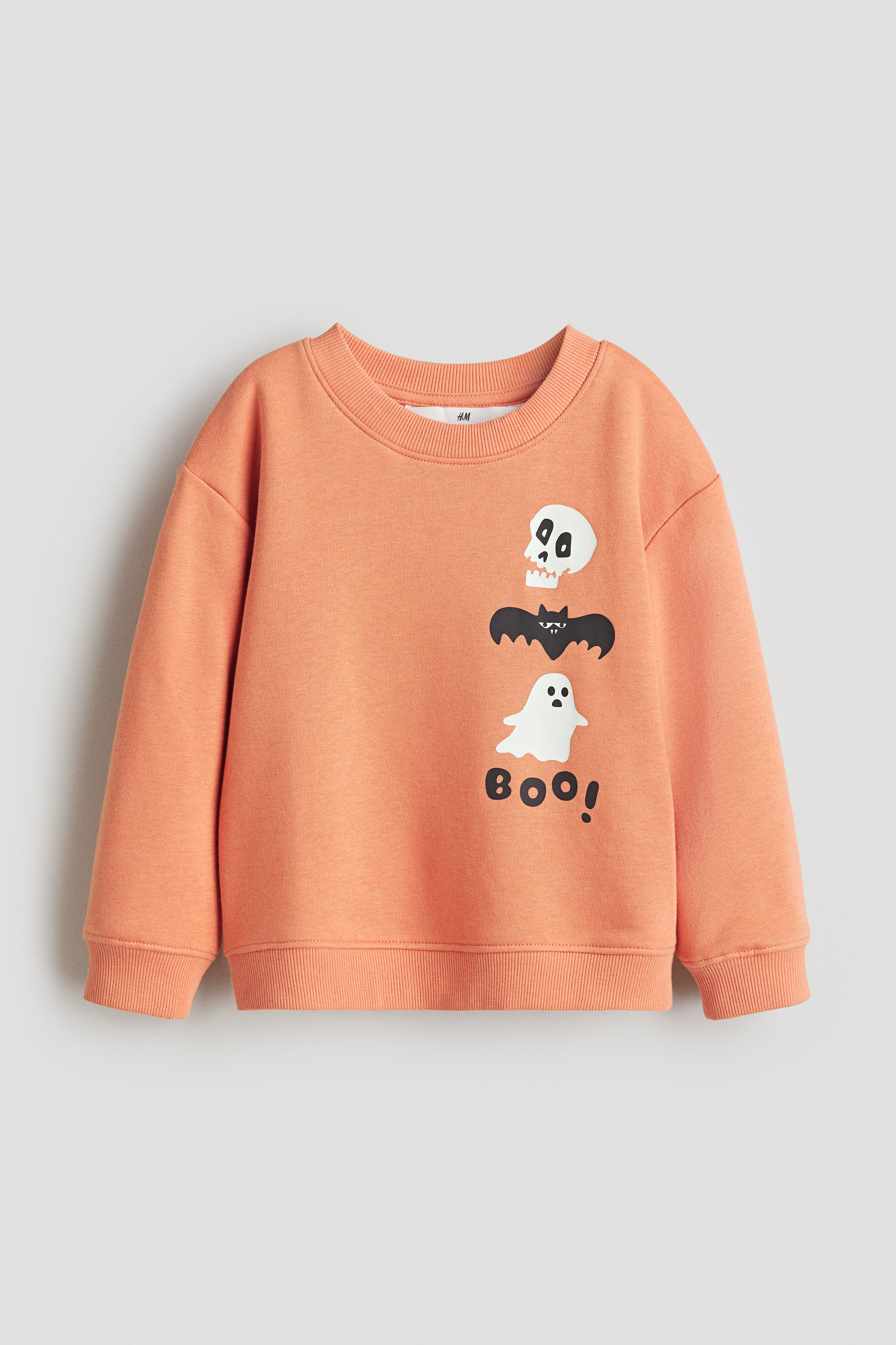 Boys - Orange/Ghost Sweatshirt - Size: 8-10Y  - H&M